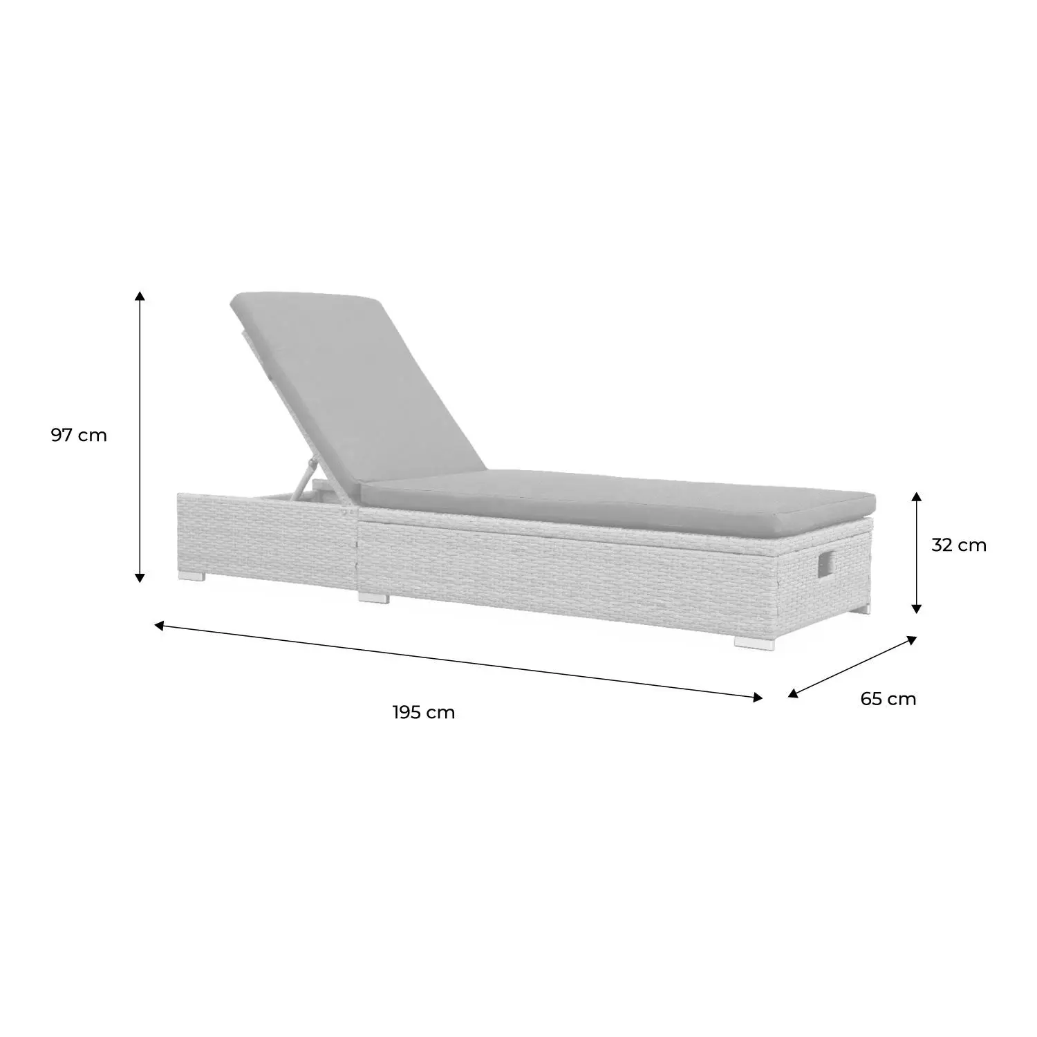 Bain de soleil résine tressée multi positions
