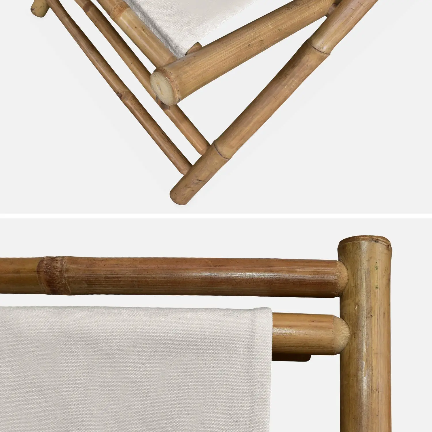 Chilienne bambou pliante multi positions (lot de 2)