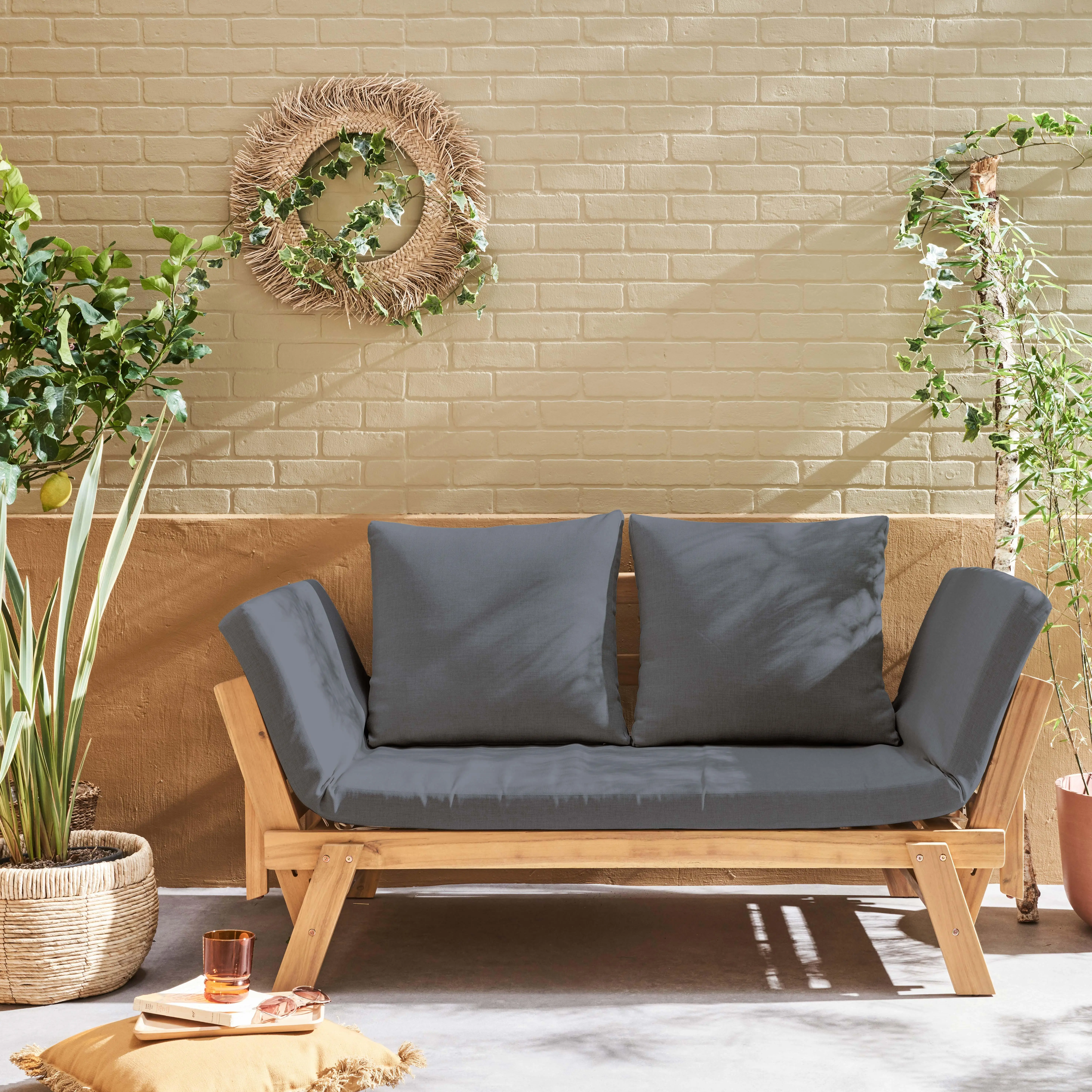 Banquette de jardin bois d'acacia 2/3 places