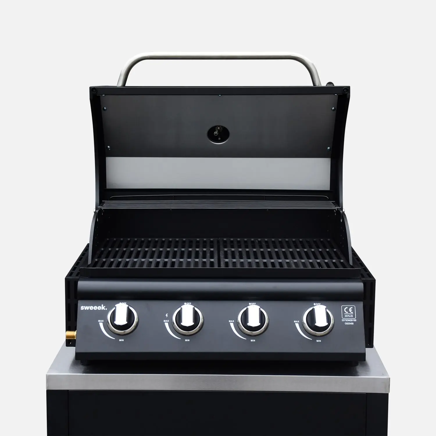 Barbecue gaz 4 brûleurs à poser avec thermomètre