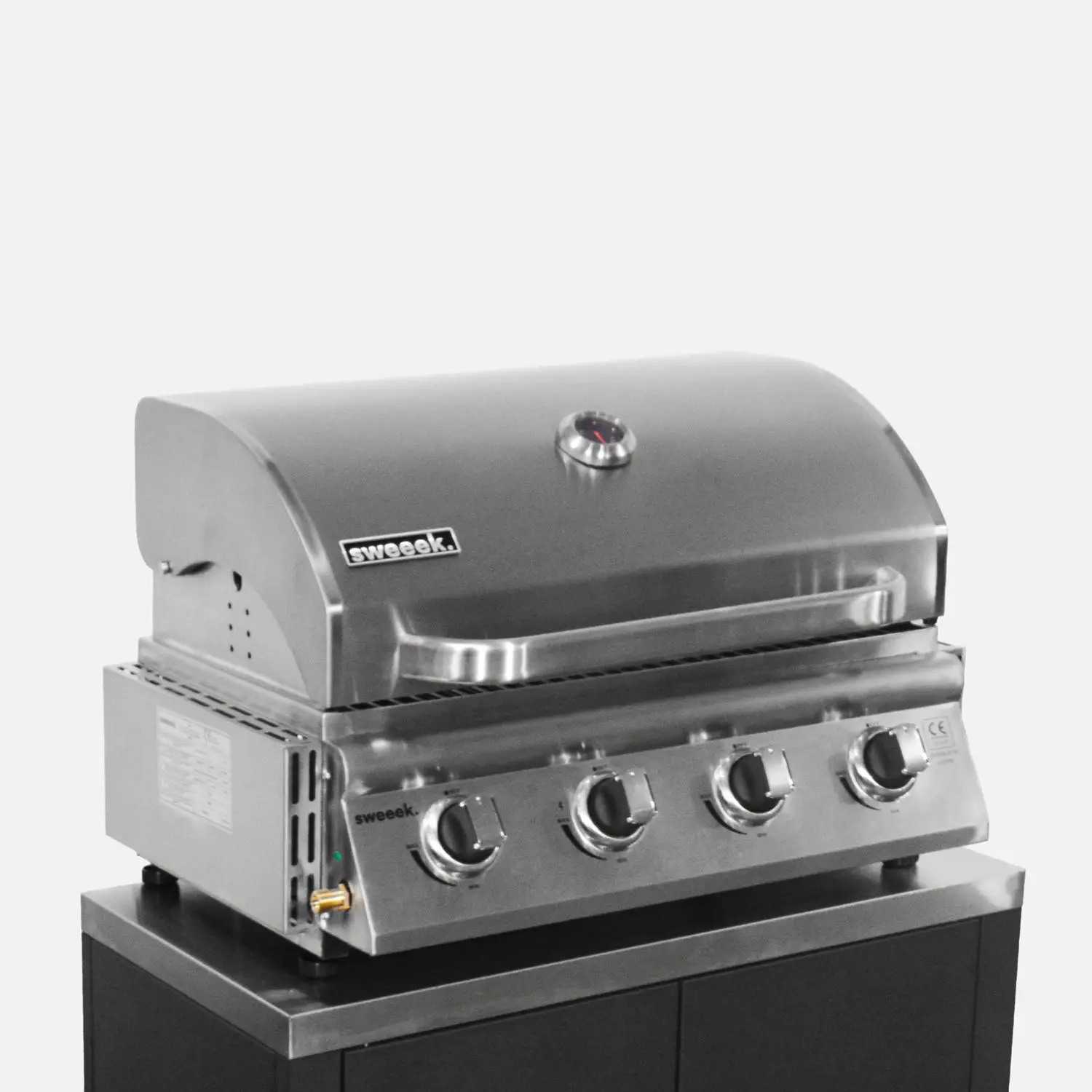 Barbecue gaz 4 brûleurs à poser avec thermomètre