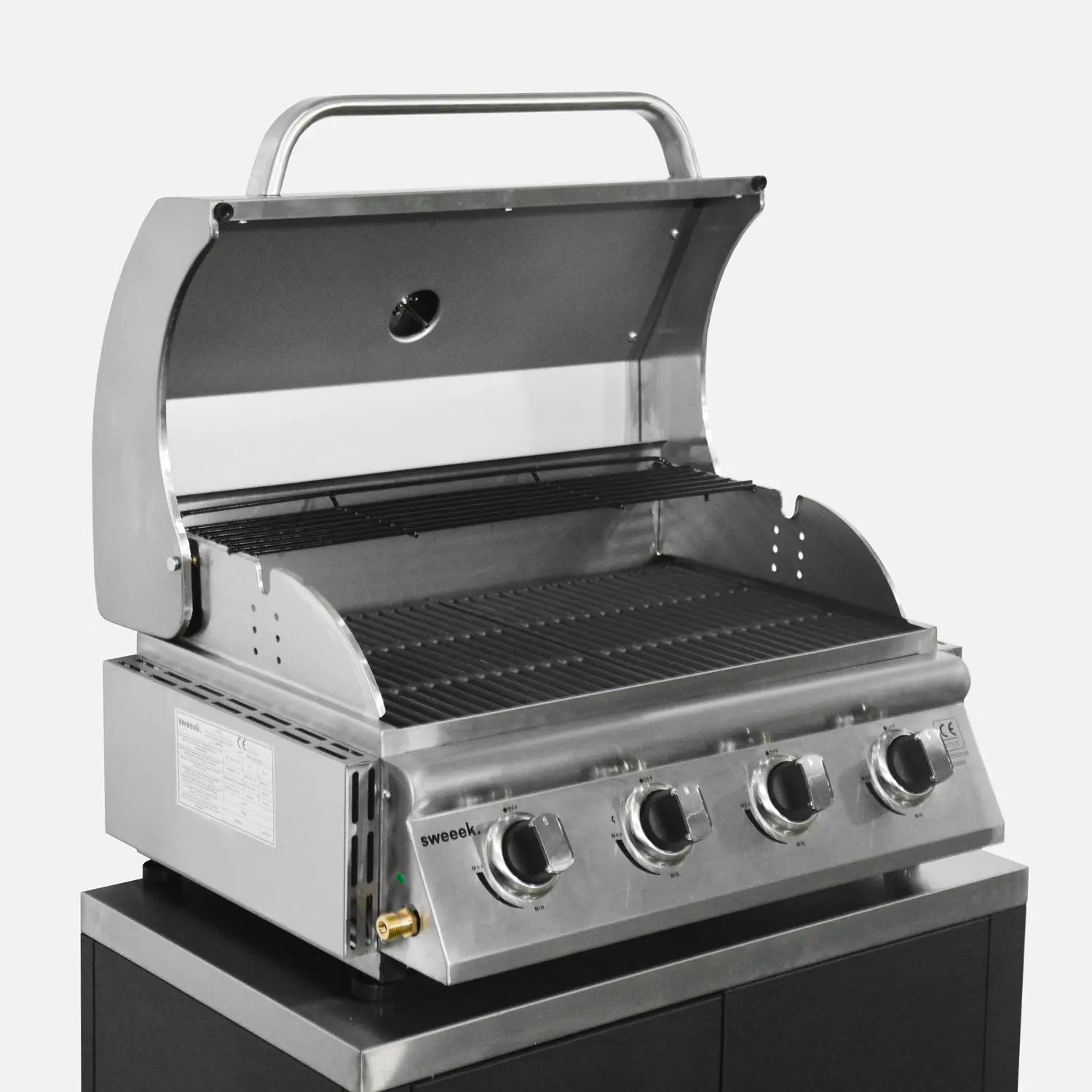 Barbecue gaz 4 brûleurs à poser avec thermomètre