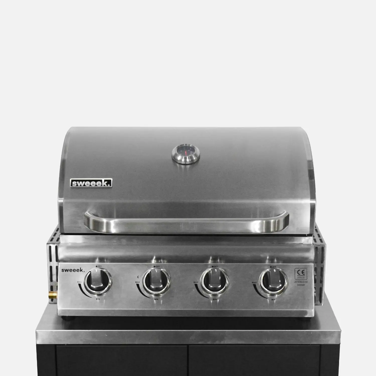 Barbecue gaz 4 brûleurs à poser avec thermomètre