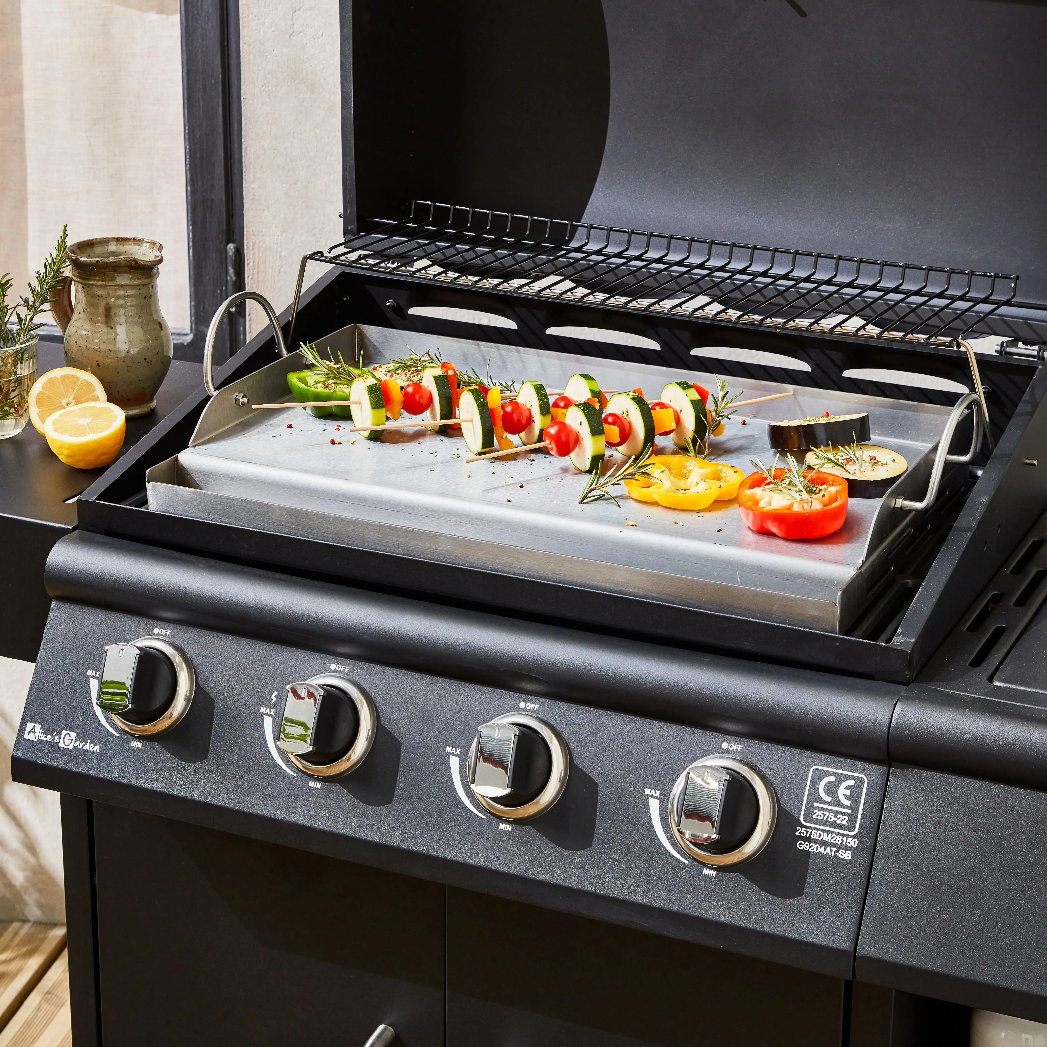 Plaque plancha 55cm pour barbecue à gaz