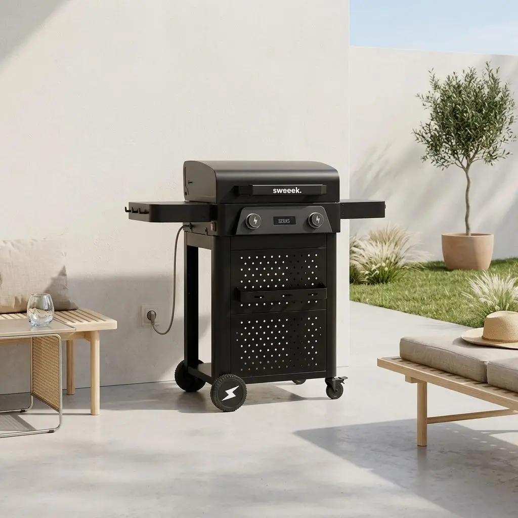 Barbecue électrique acier émaillé 2 brûleurs 2300 W