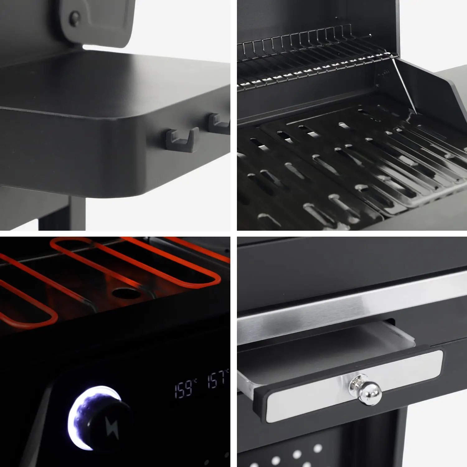 Barbecue électrique acier émaillé 2 brûleurs 2300 W