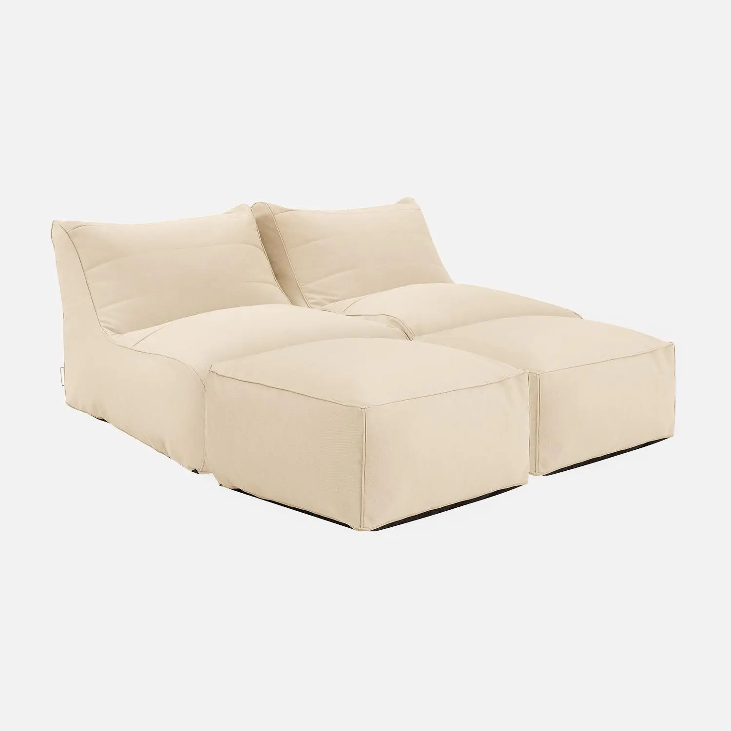 Chauffeuse et repose pied extérieur oléfine (lot de 2)