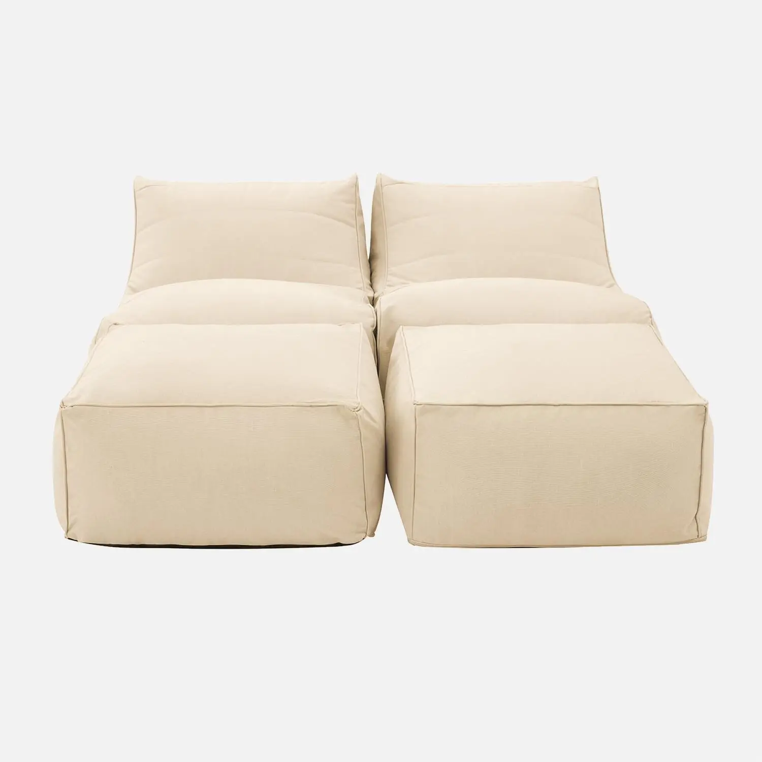 Chauffeuse et repose pied extérieur oléfine (lot de 2)