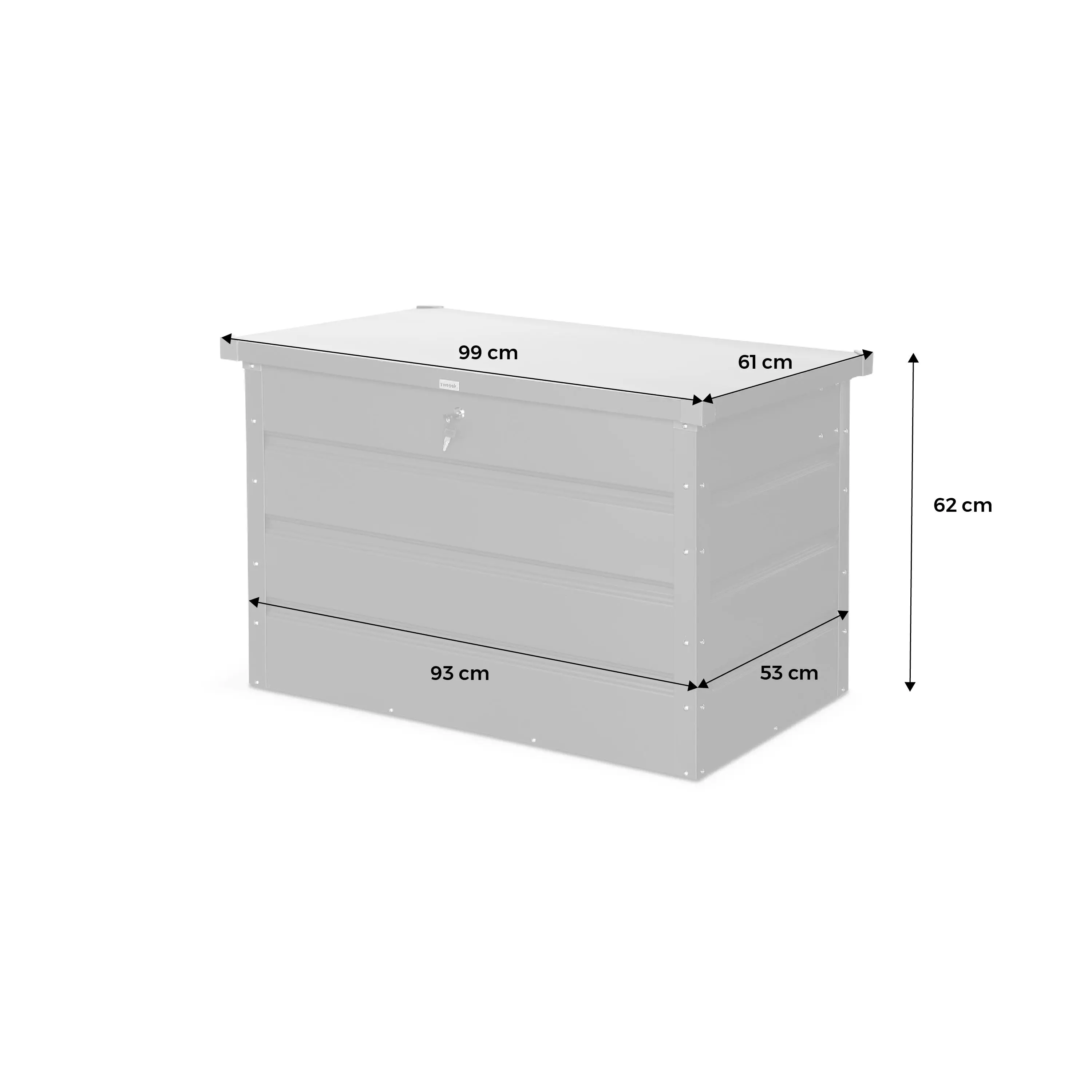 Coffre de jardin métal 285L