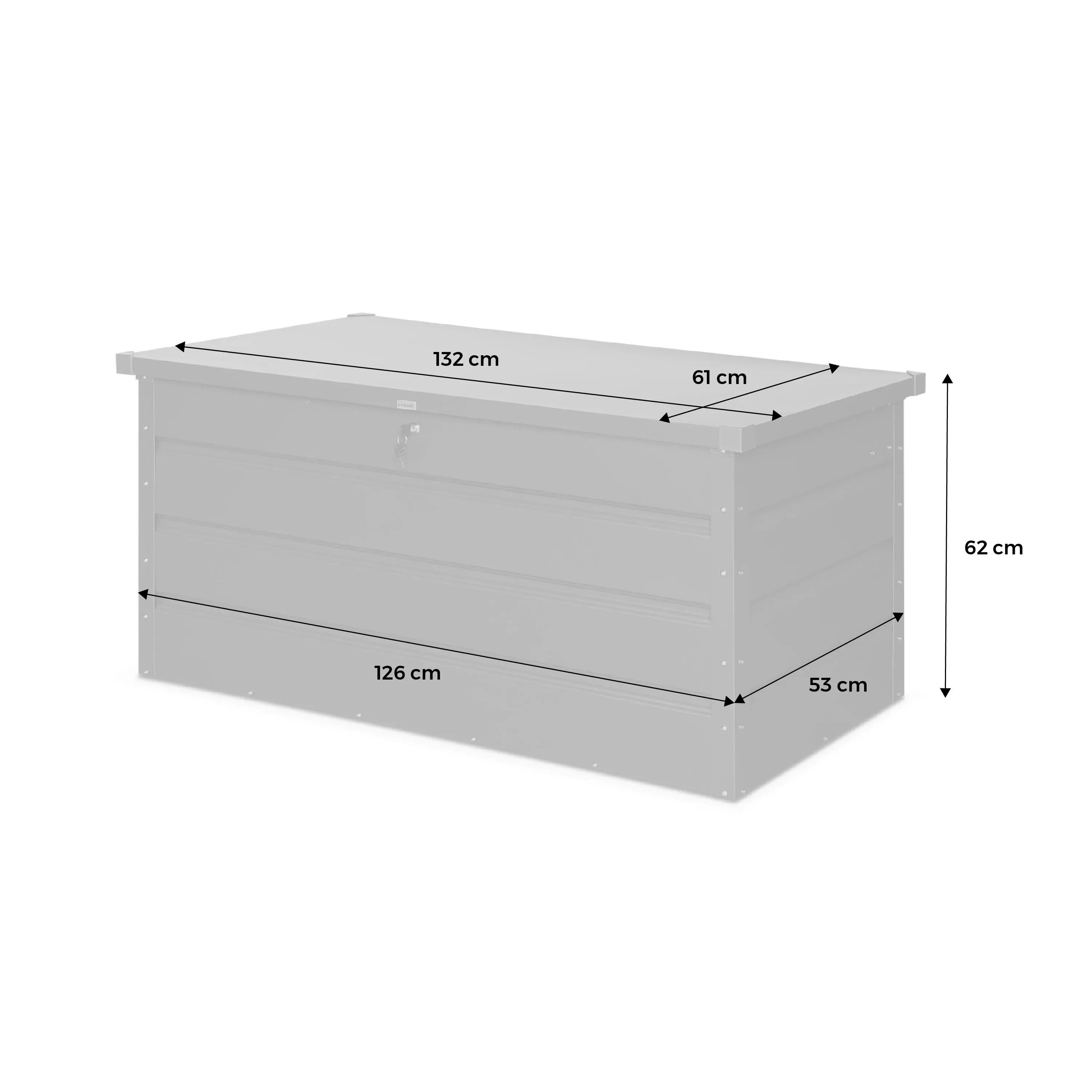 Coffre de jardin métal 385L
