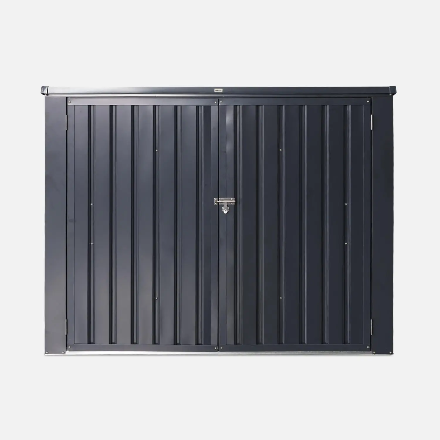 Cache poubelle double 1,75m² acier galvanisé avec kit d'ancrage