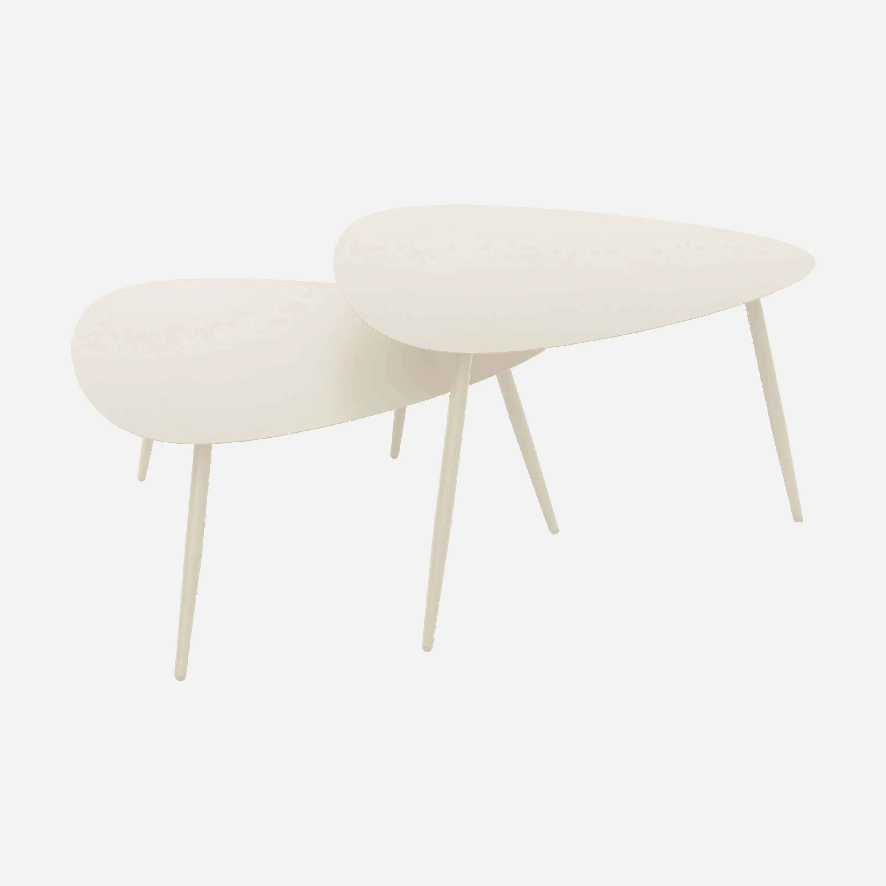 Table basse gigogne intérieur/extérieur acier