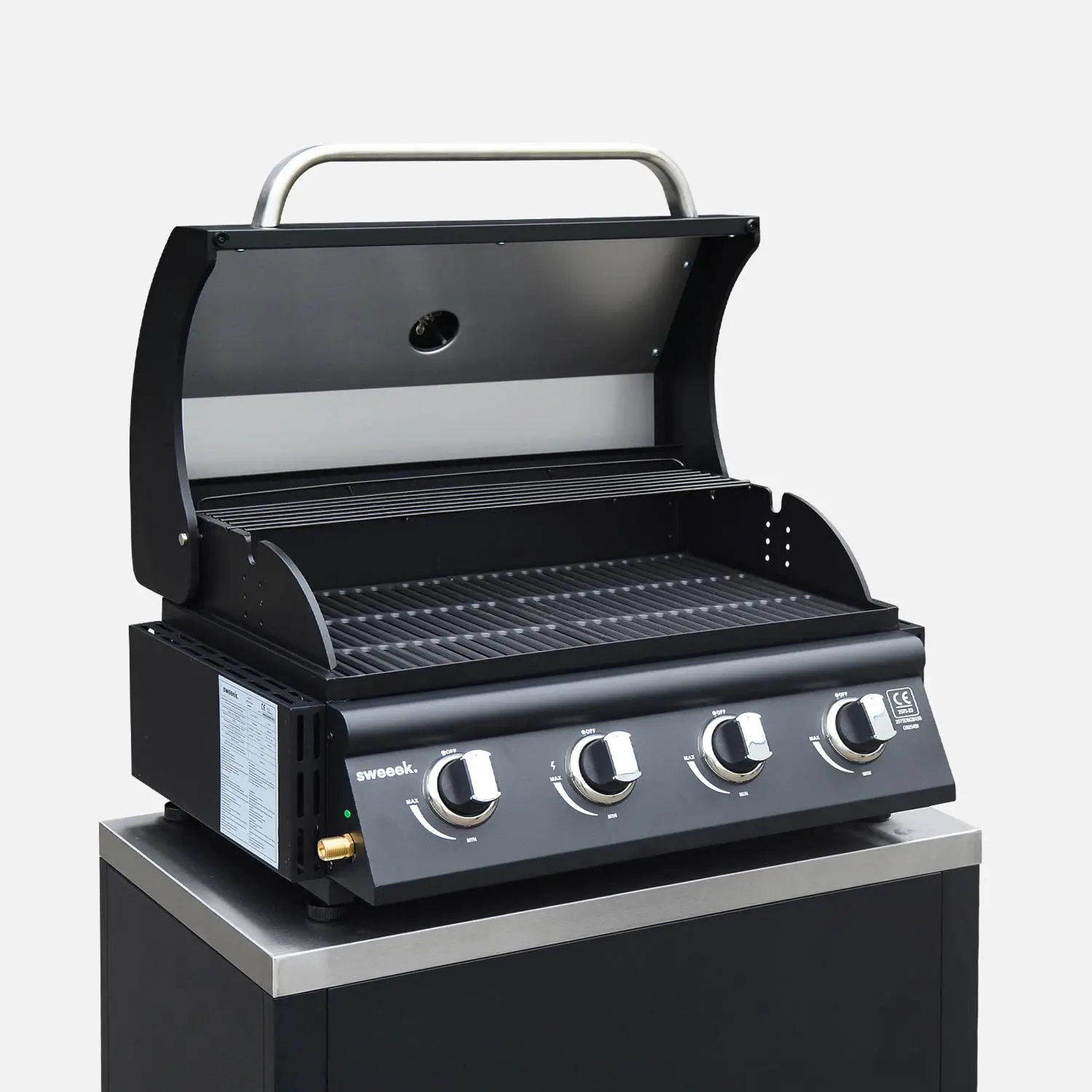Cuisine extérieure 5 modules acier inoxydable avec barbecue gaz 4 brûleurs