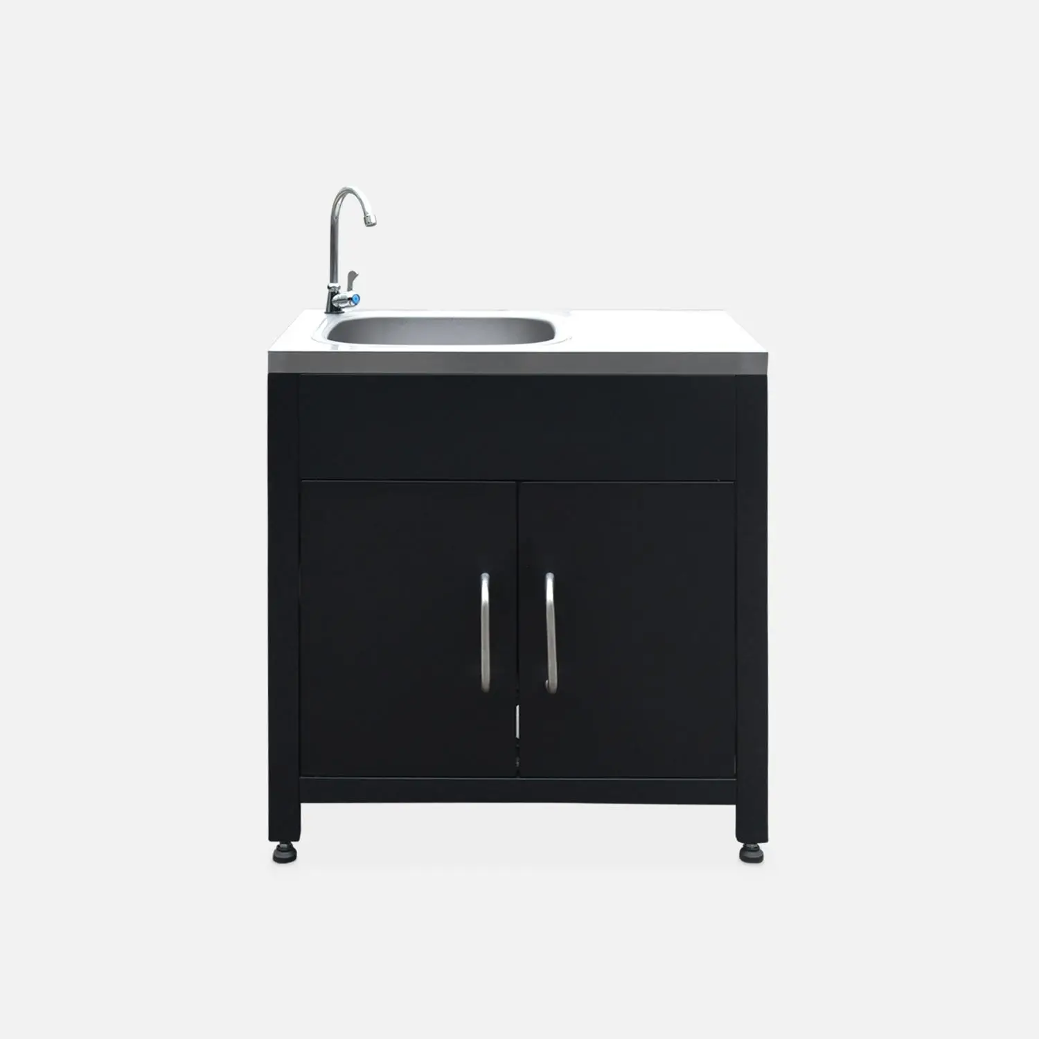 Cuisine extérieure 5 modules acier inoxydable avec barbecue gaz 4 brûleurs