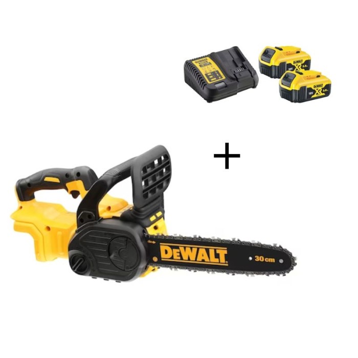 Elagueuse à batterie Dewalt 18V coupe 30 cm | Pack batteries + chargeur