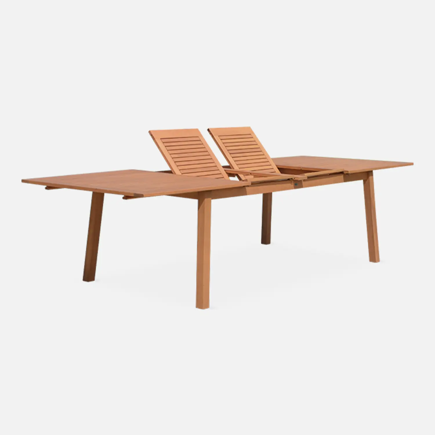 Table de jardin extensible bois d'eucalyptus 12 places