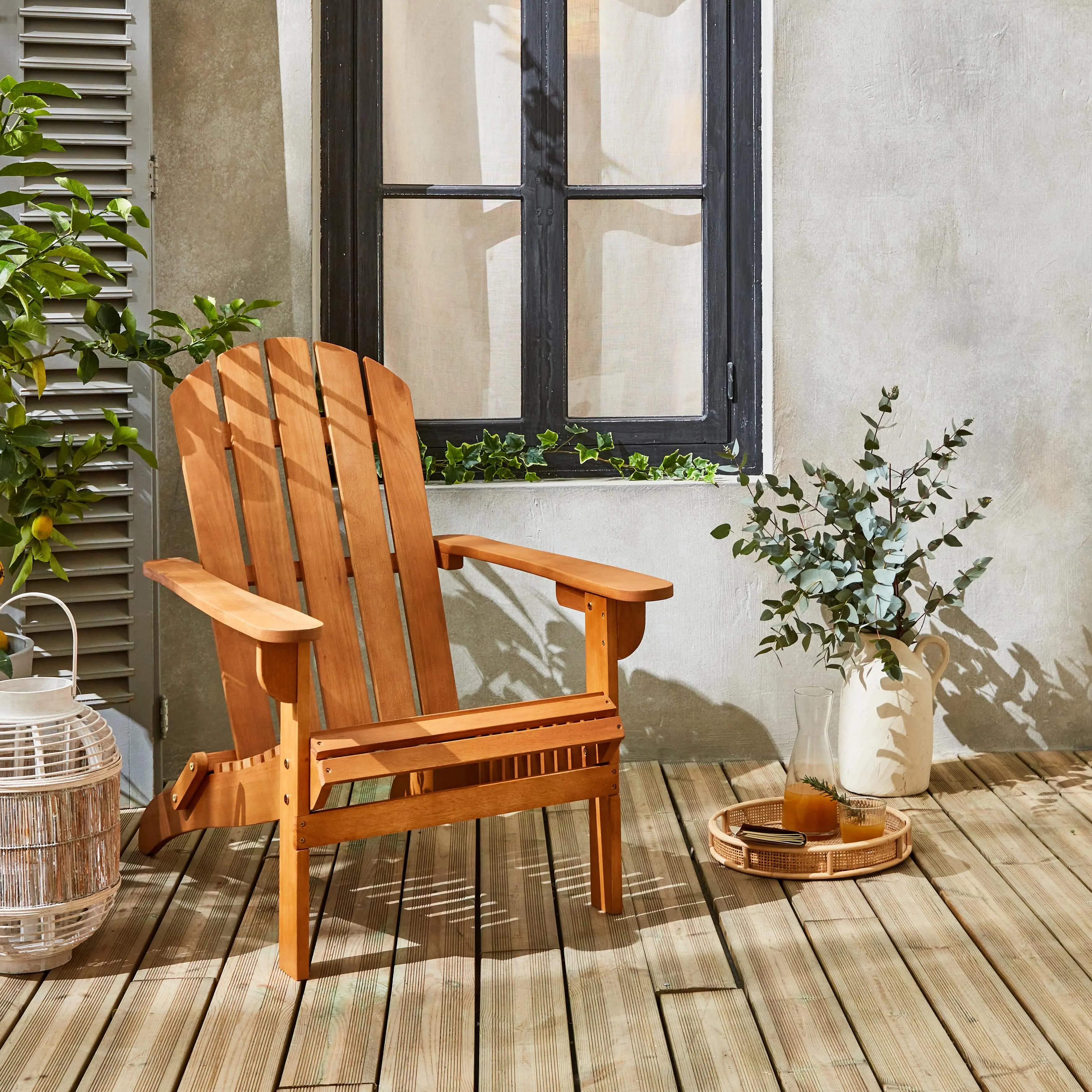 Fauteuil de jardin bois d'eucalyptus