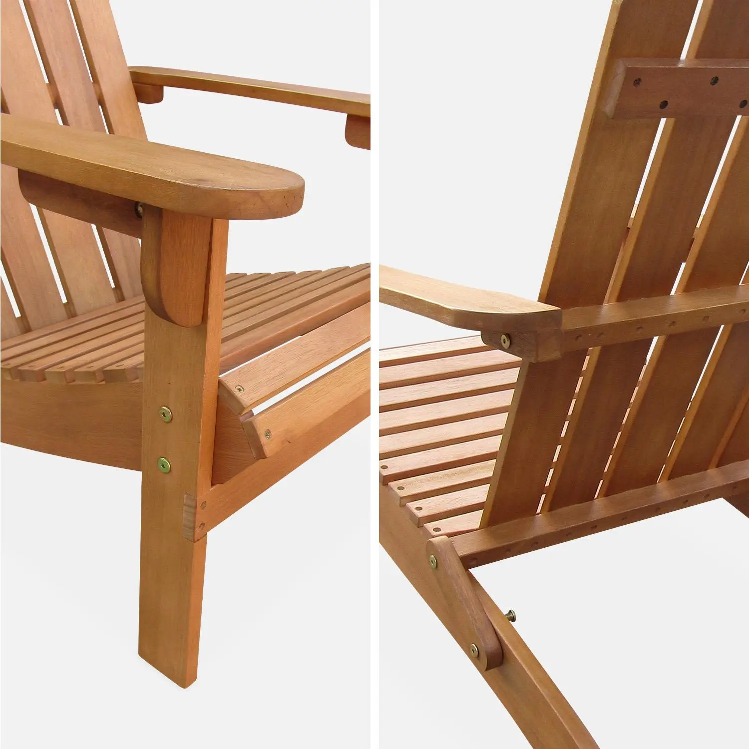 Fauteuil de jardin bois d'eucalyptus