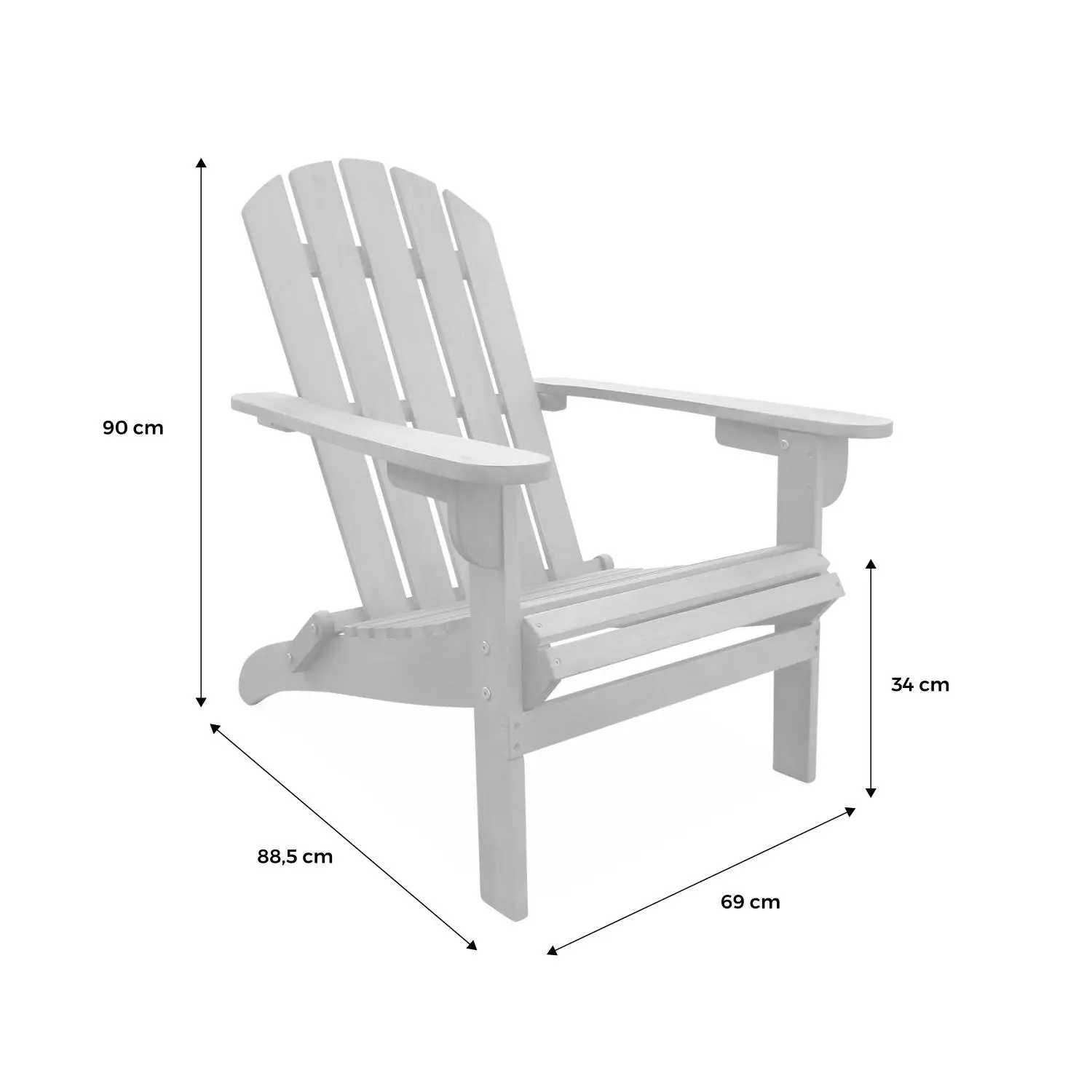 Fauteuil de jardin bois d'eucalyptus