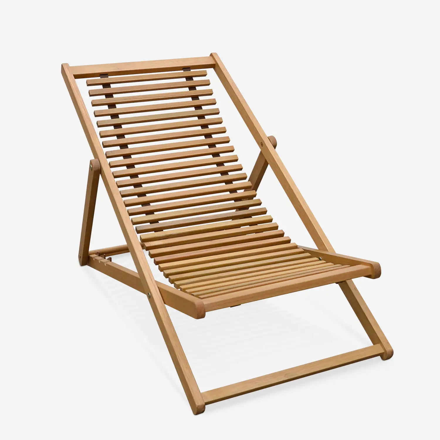 Chilienne bois d'eucalyptus multi positions (lot de 2)