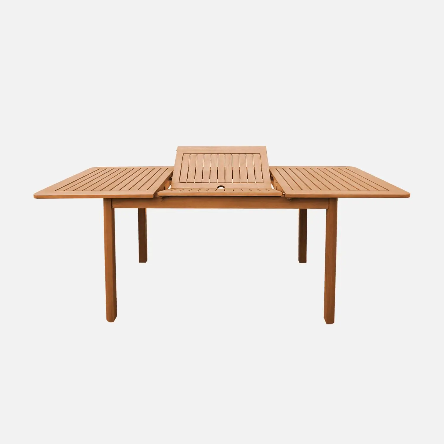 Table de jardin extensible bois d'eucalyptus 4-6 places