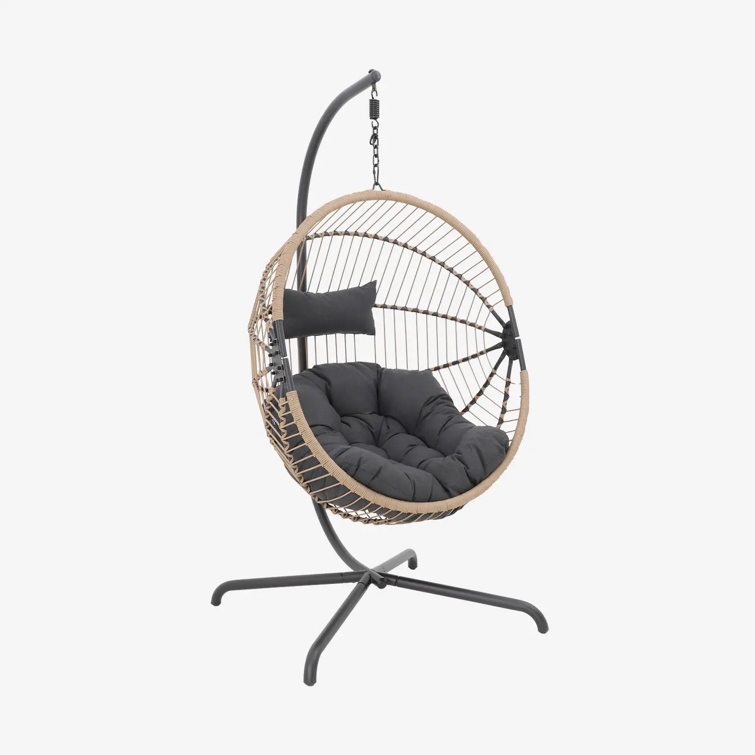 Oeuf suspendu acier coussin inclus