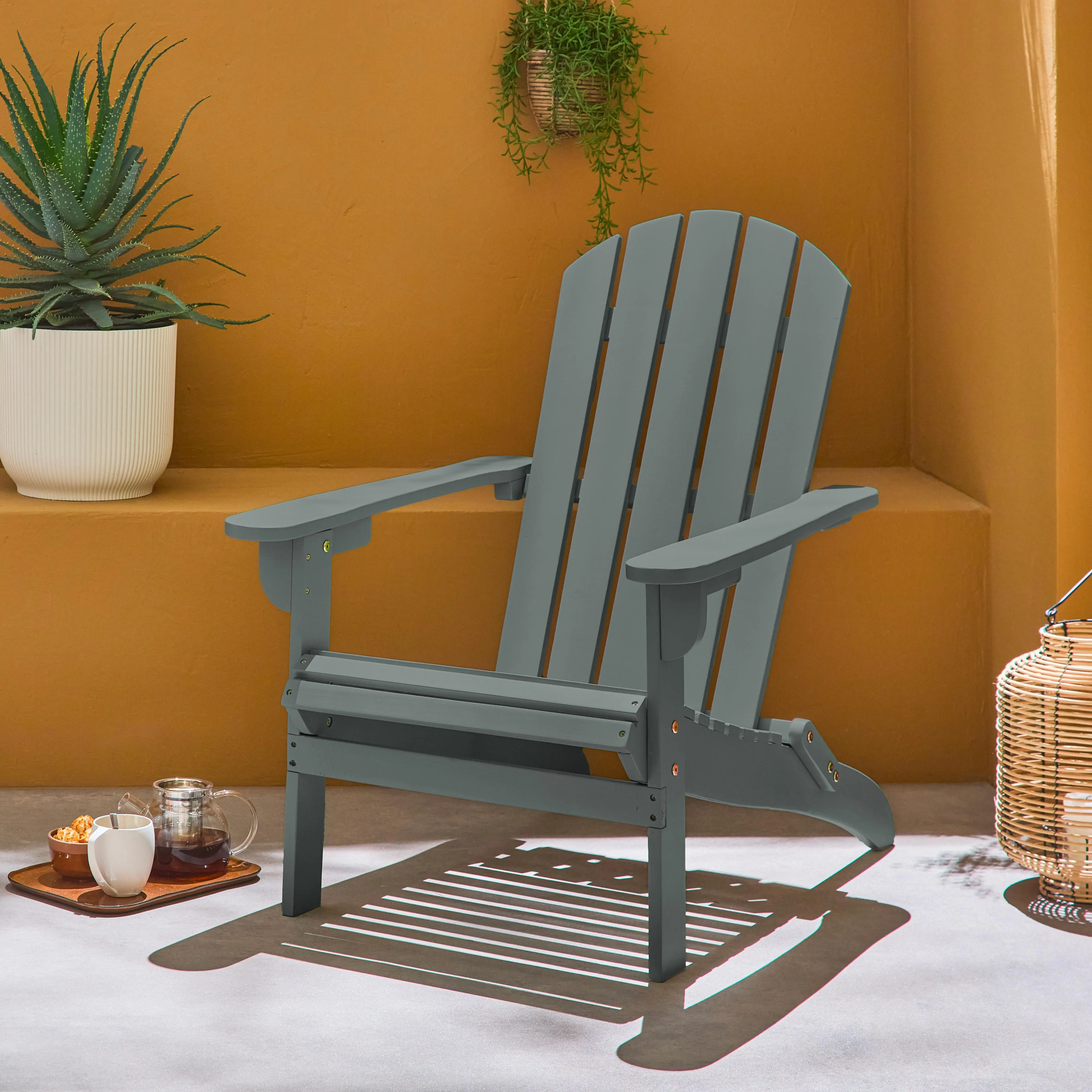 Fauteuil bois d'acacia avec accoudoirs