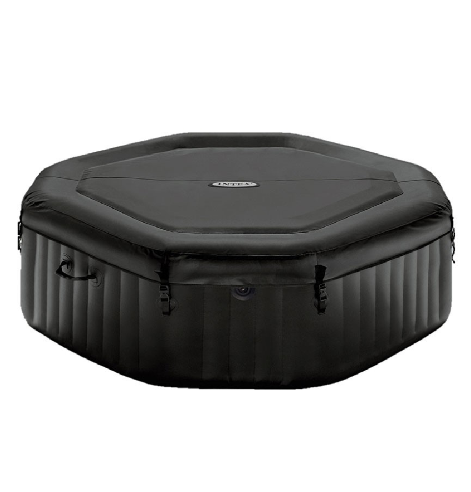 Spa Gonflable – INTEX – Carbone 4 places + Couverture Thermique – DESTOCKAGE