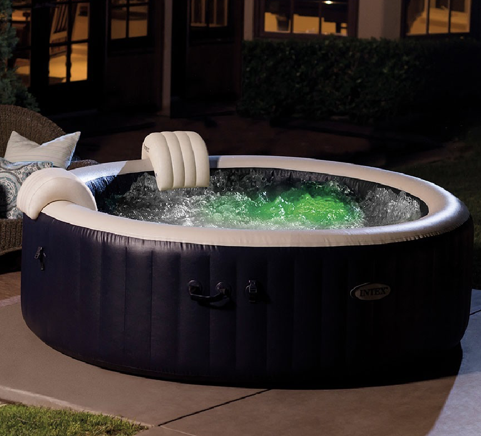 Spa Gonflable – INTEX – Blue Navy 6 places + Couverture Thermique – DESTOCKAGE