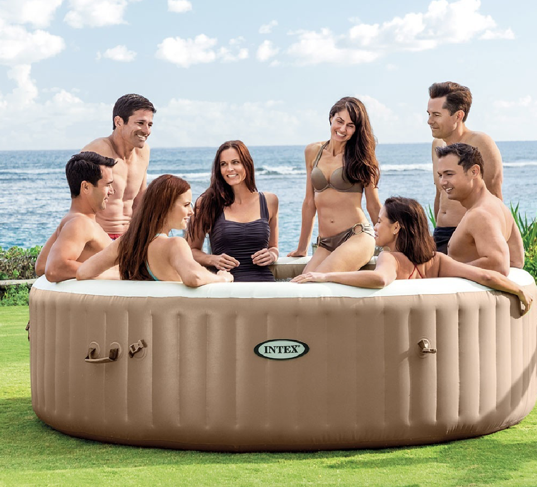 Spa Gonflable – INTEX – Sahara 8 places + Couverture Thermique – DESTOCKAGE