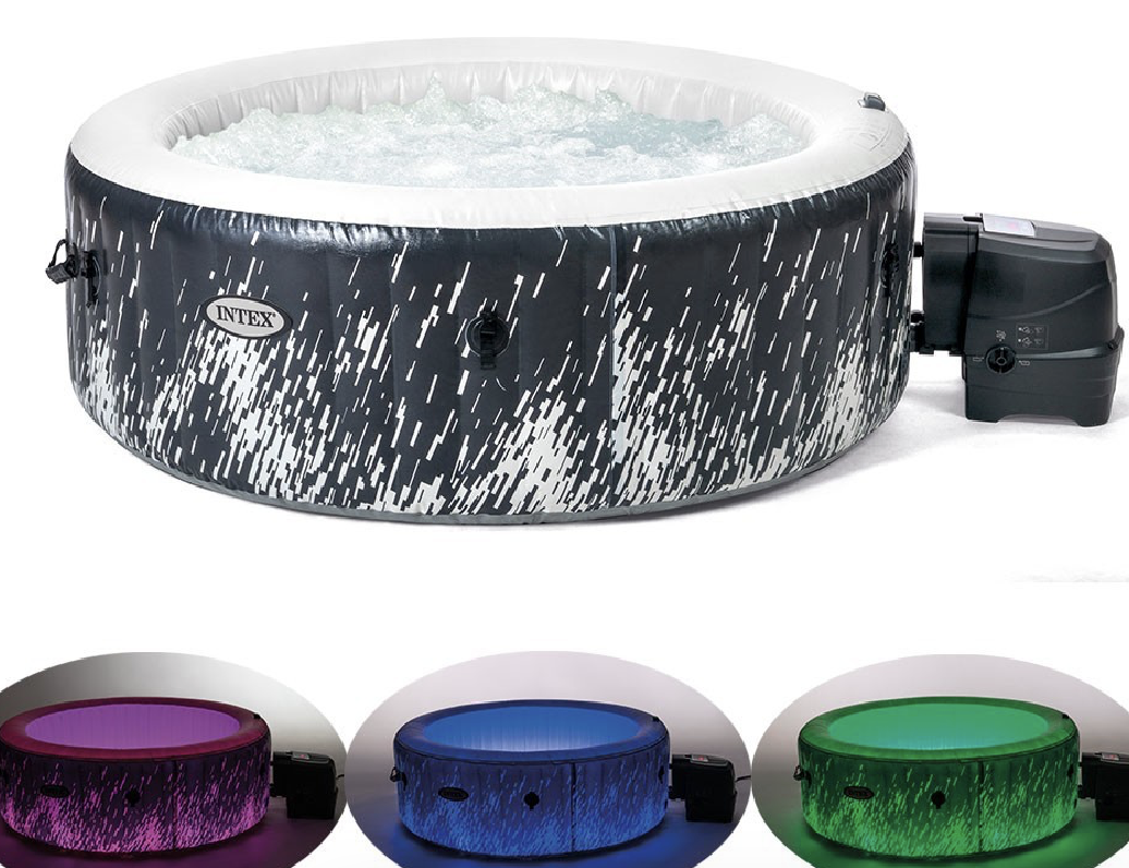 Spa Gonflable – INTEX – Galaxie 4 places + Couverture Thermique