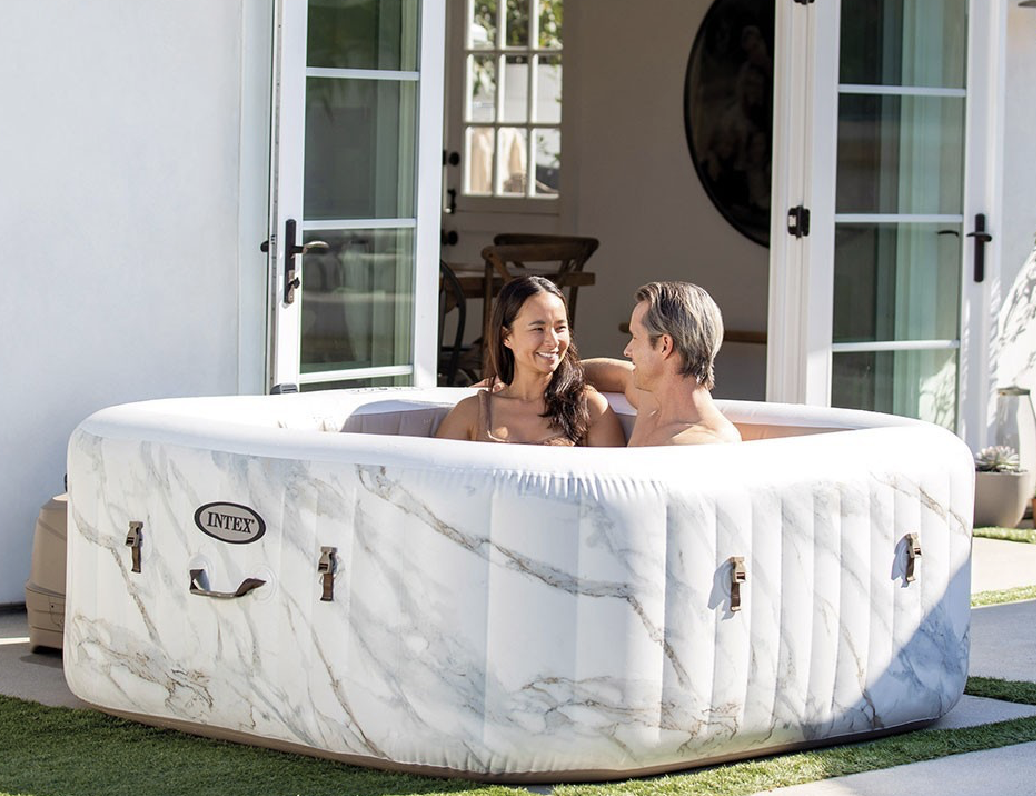 Spa Gonflable – INTEX – Calacatta 4 places + Couverture Thermique