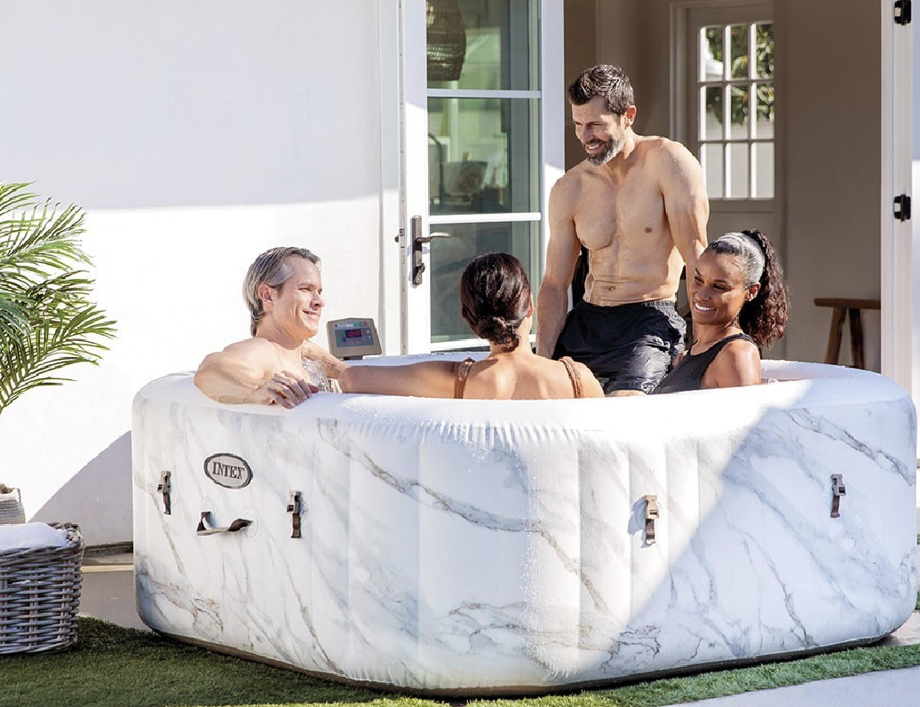 Spa Gonflable – INTEX – Calacatta 4 places + Couverture Thermique