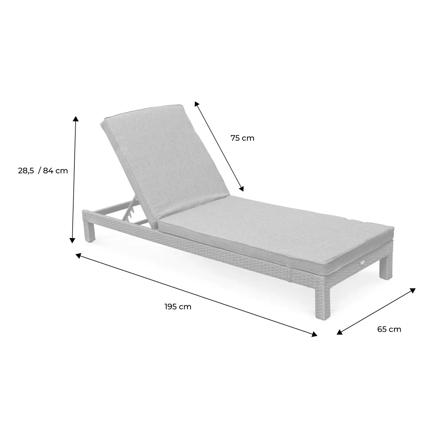 Bain de soleil résine tressée multi positions (lot de 2)