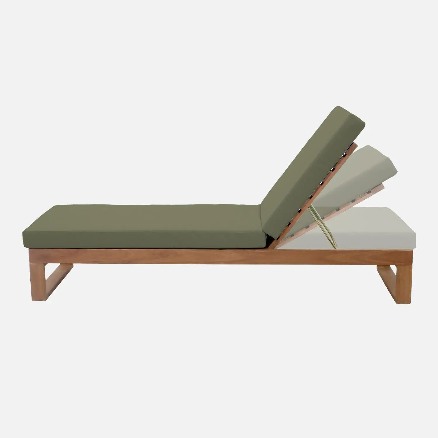 Bain de soleil bois d'eucalyptus multi positions (lot de 2)