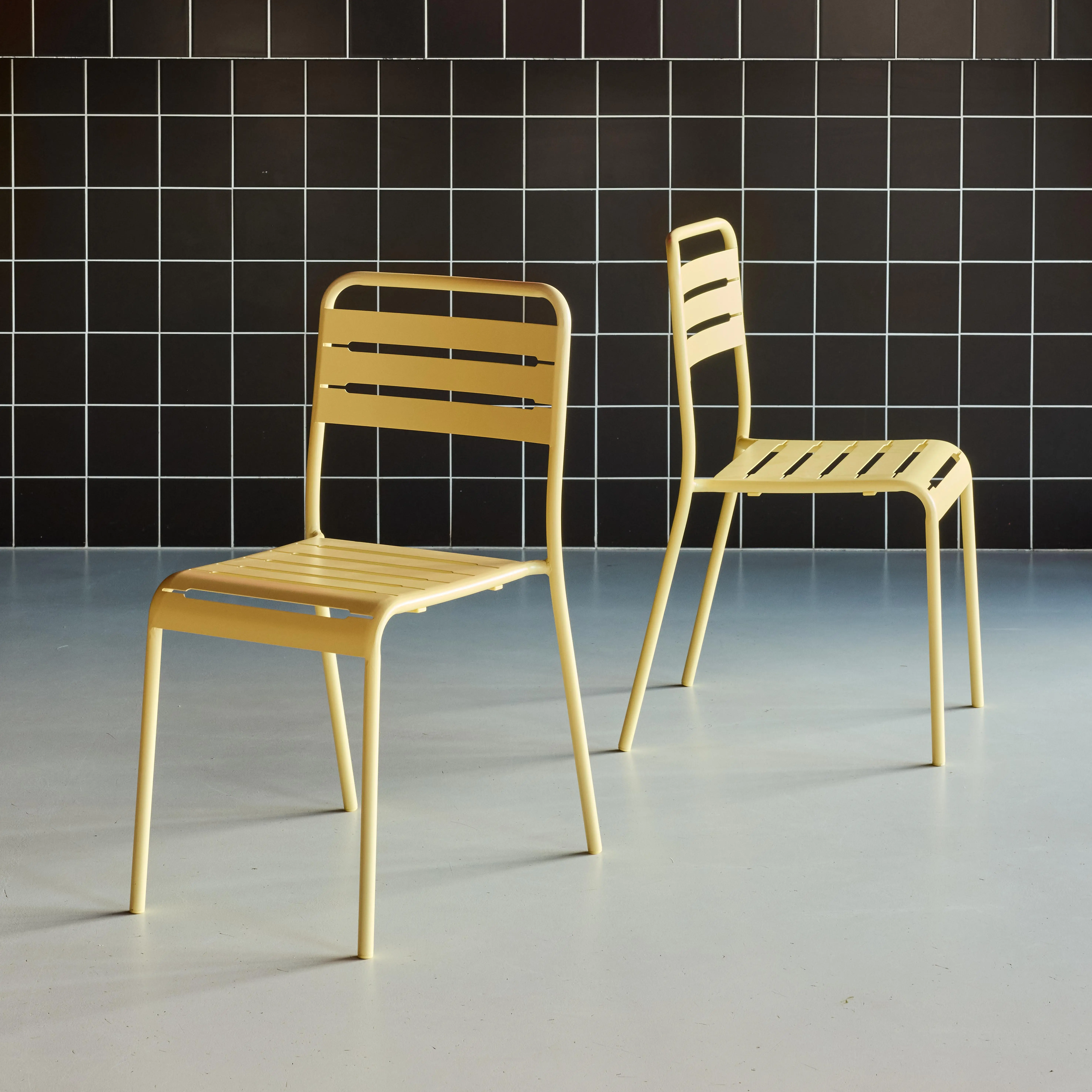 Chaise de jardin acier (lot de 2)