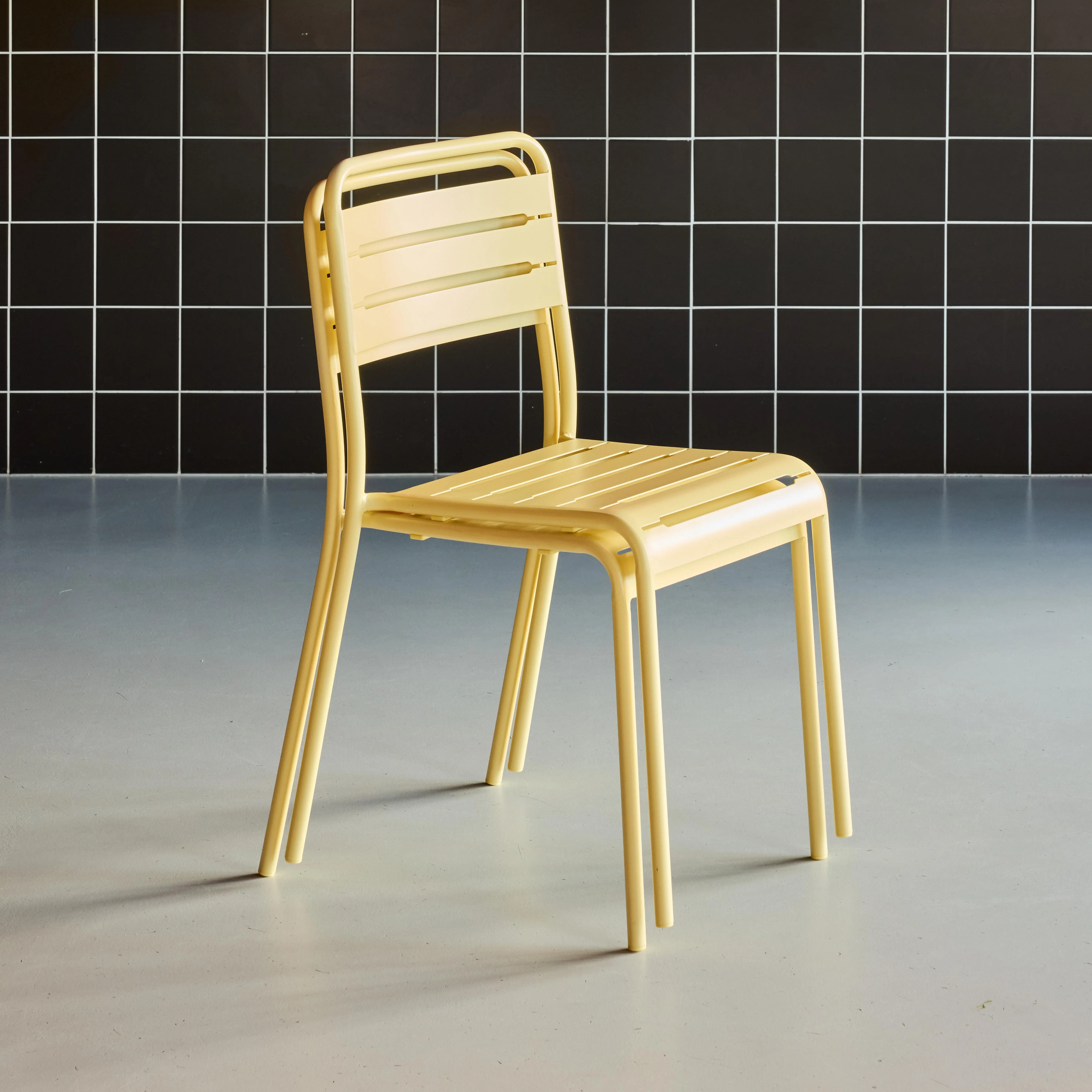 Chaise de jardin acier (lot de 2)
