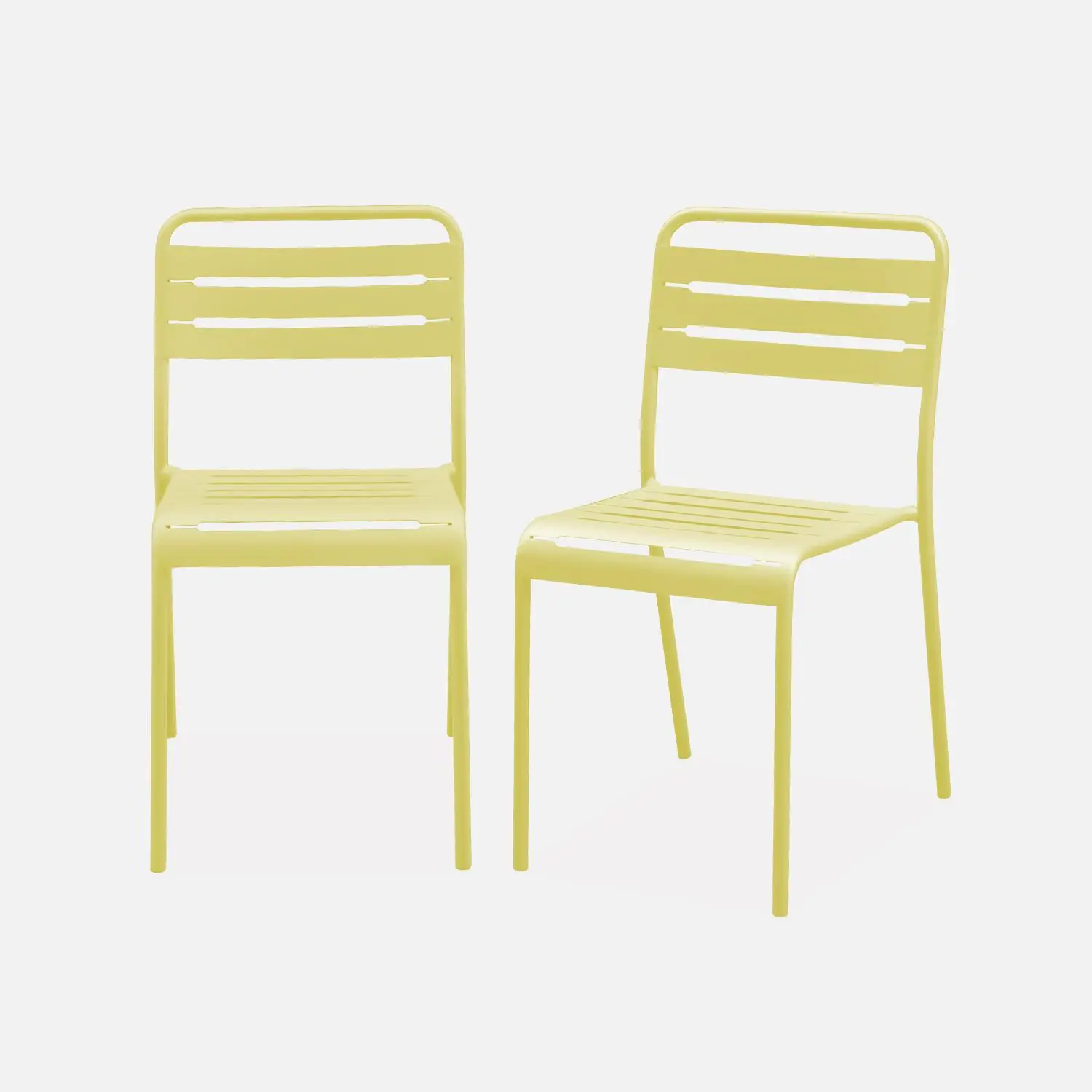 Chaise de jardin acier (lot de 2)