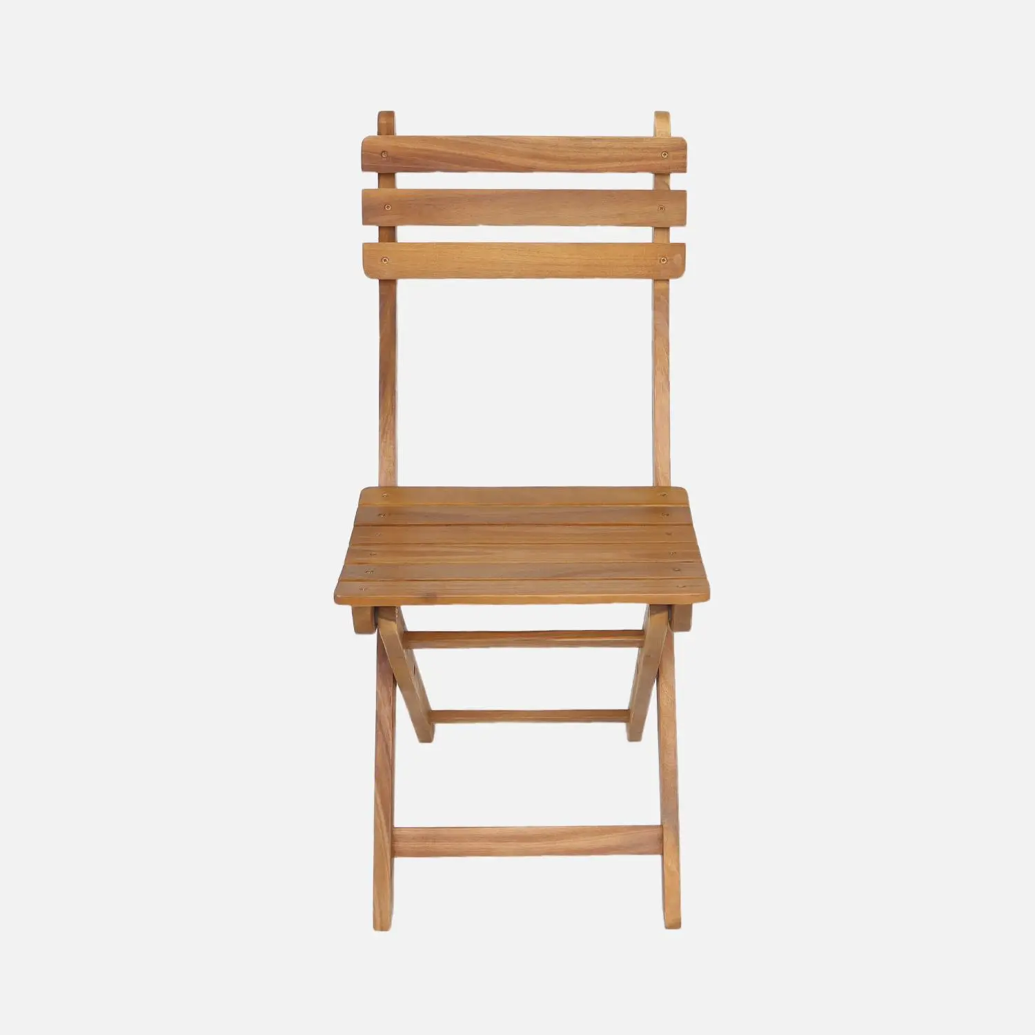 Chaise de jardin pliante bois d'acacia (lot de 2)