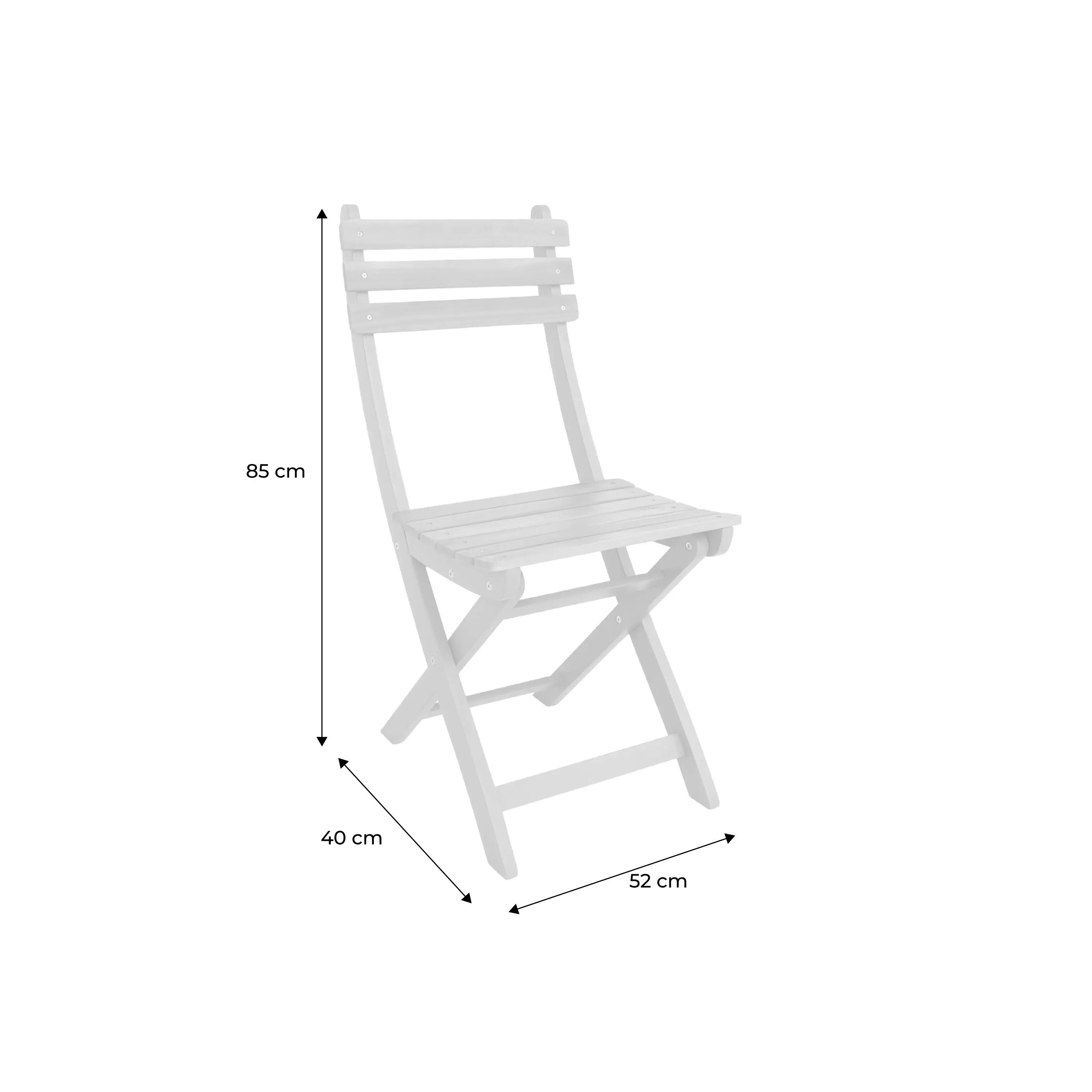 Chaise de jardin pliante bois d'acacia (lot de 2)