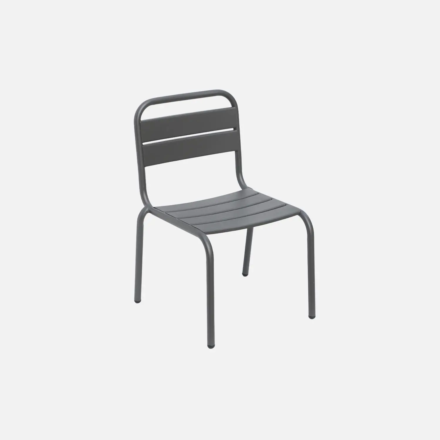 Chaise enfant, salon de jardin enfant métal (lot de 2)