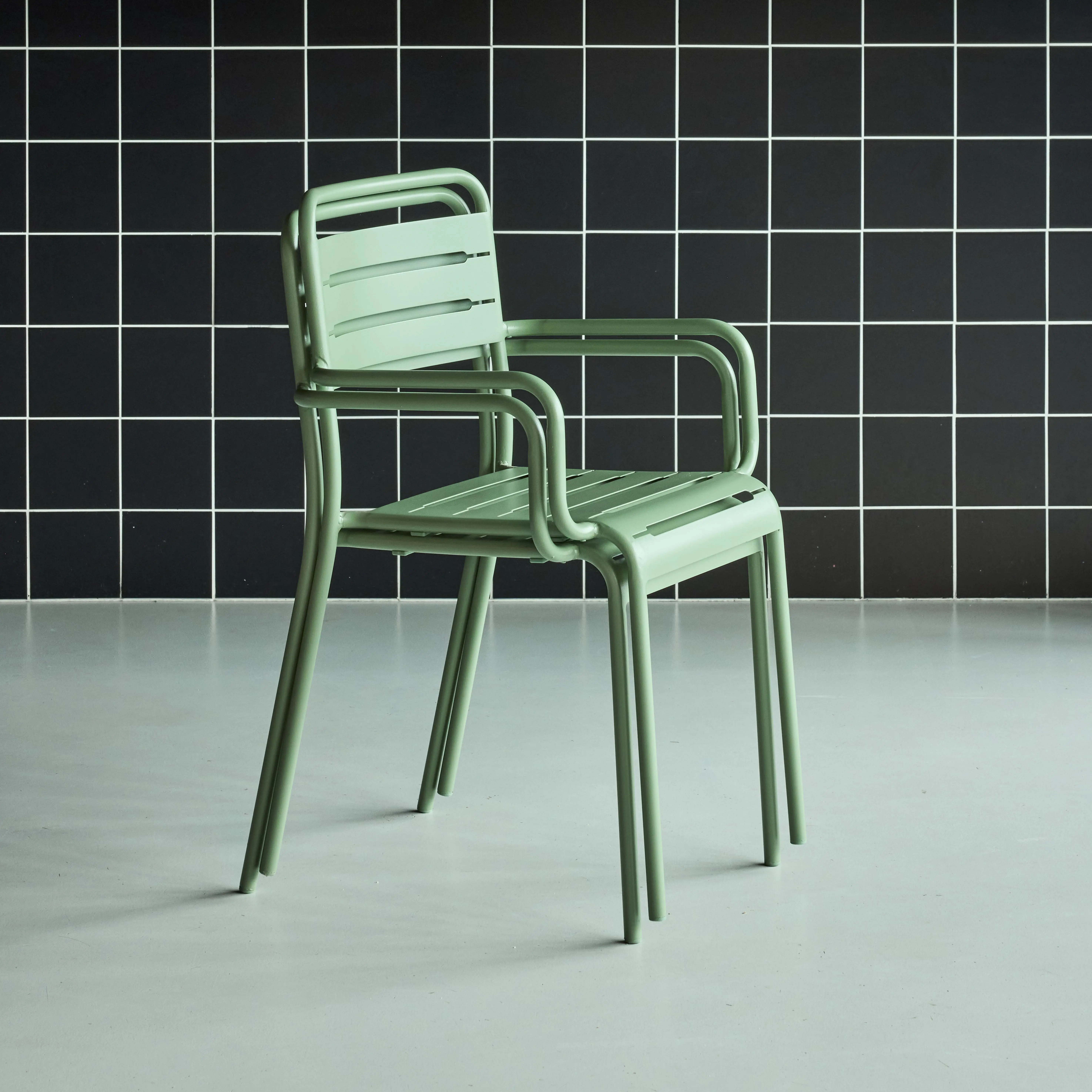 Fauteuil de jardin acier (lot de 2)