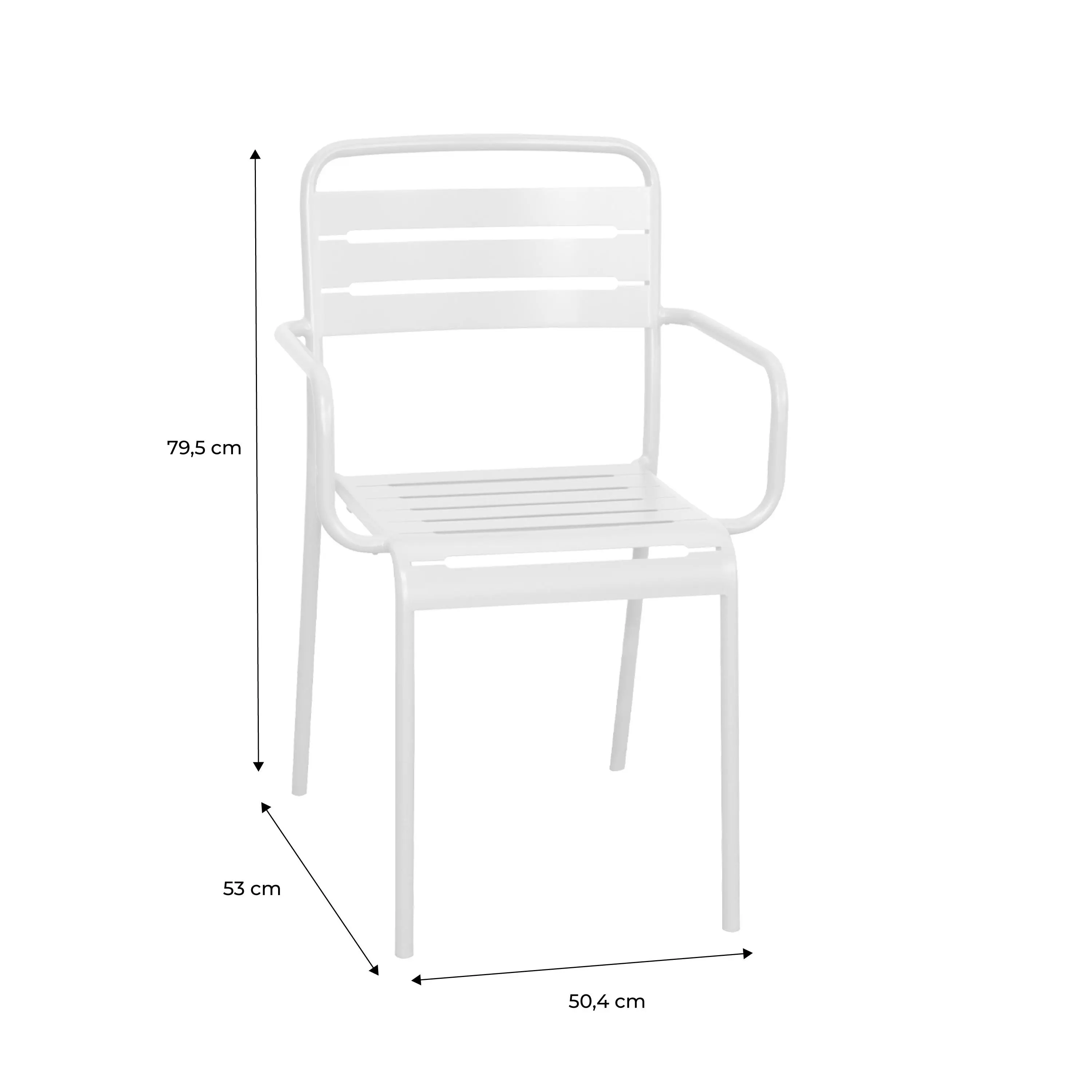 Fauteuil de jardin acier (lot de 2)