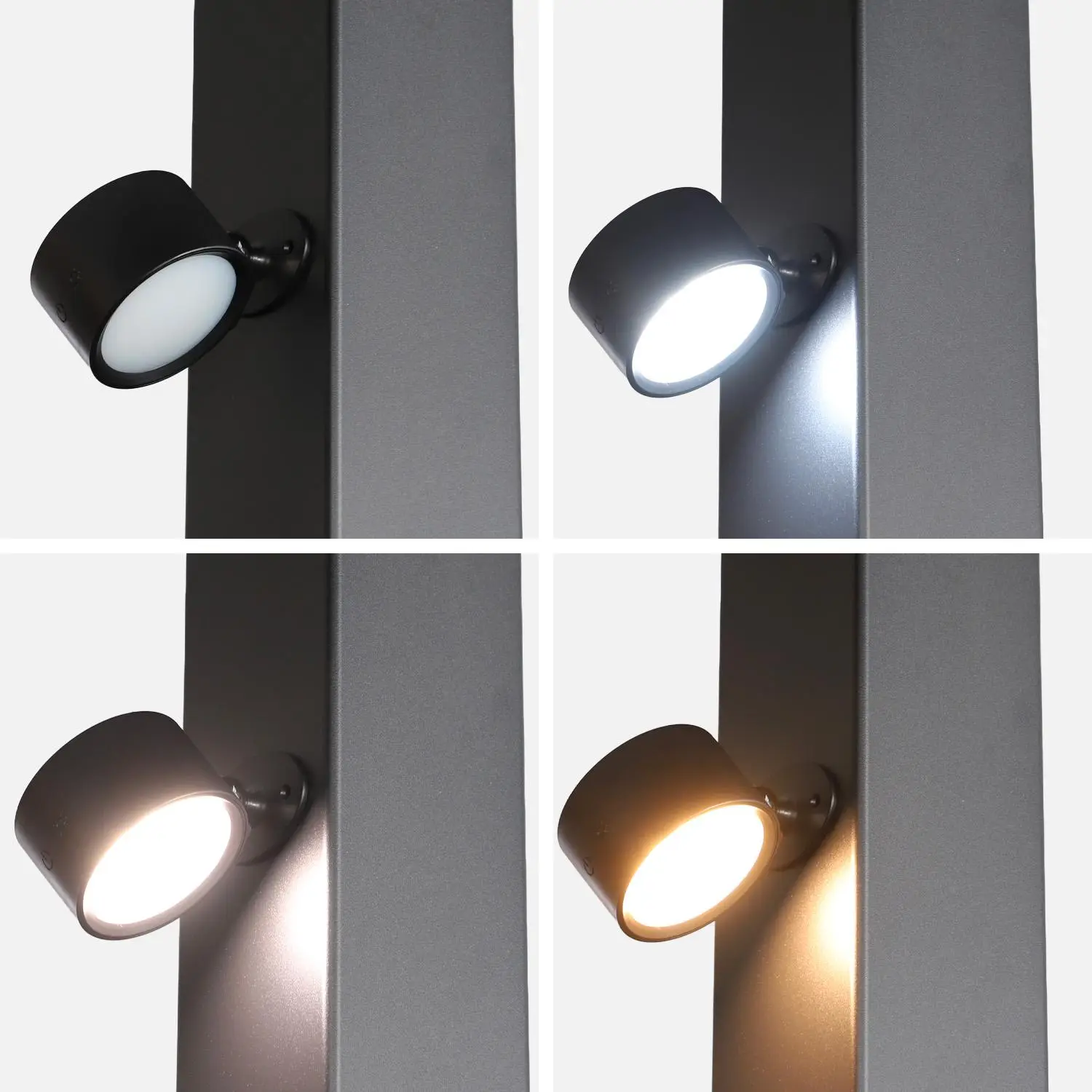 Lampe rechargeable pour pergola (lot de 2)