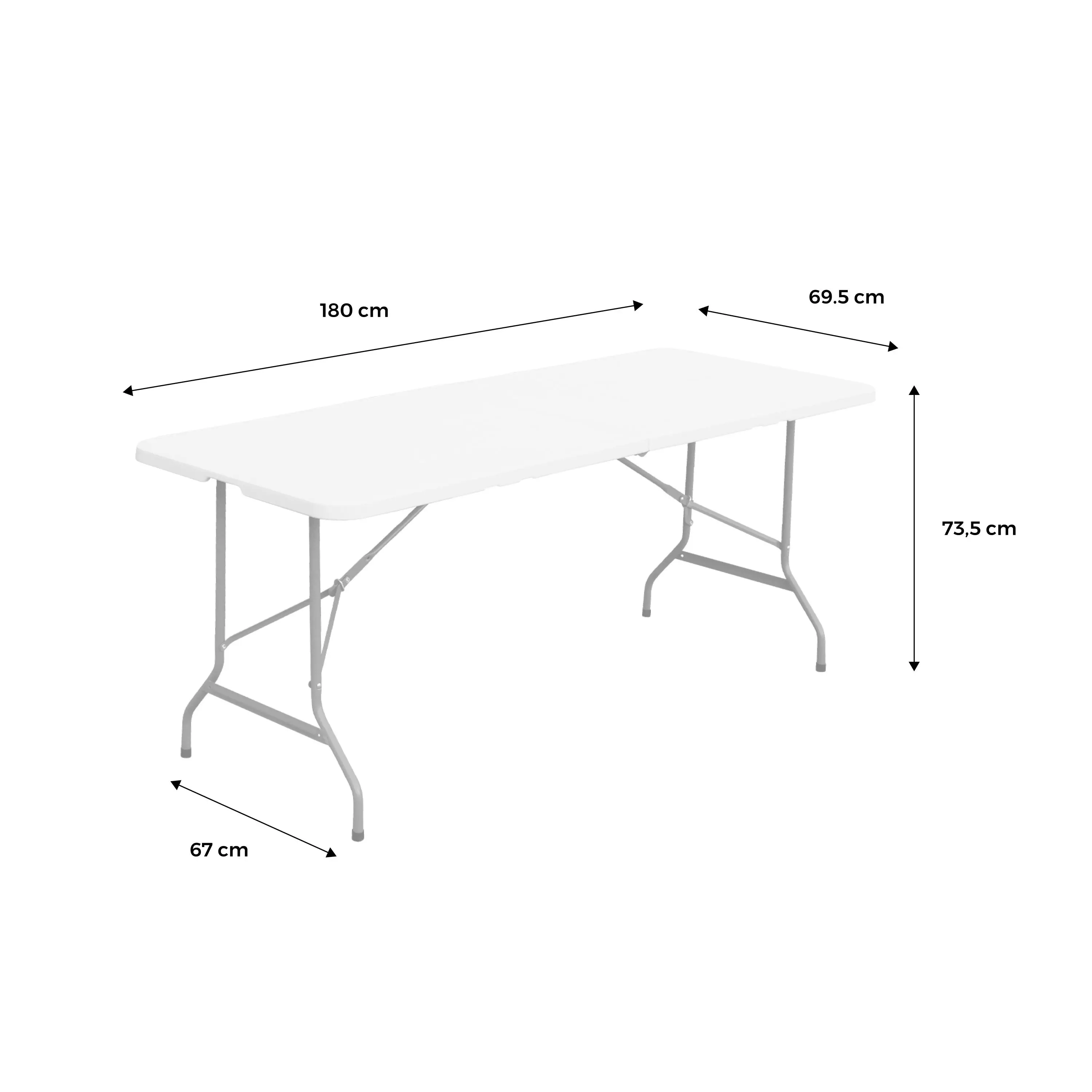 Table de réception pliante plastique (lot de 2)
