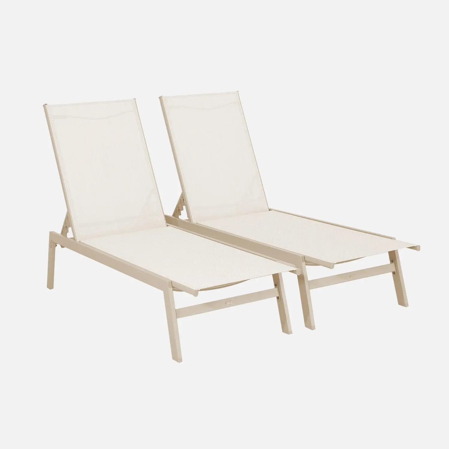 Transat acier multi positions (lot de 2)
