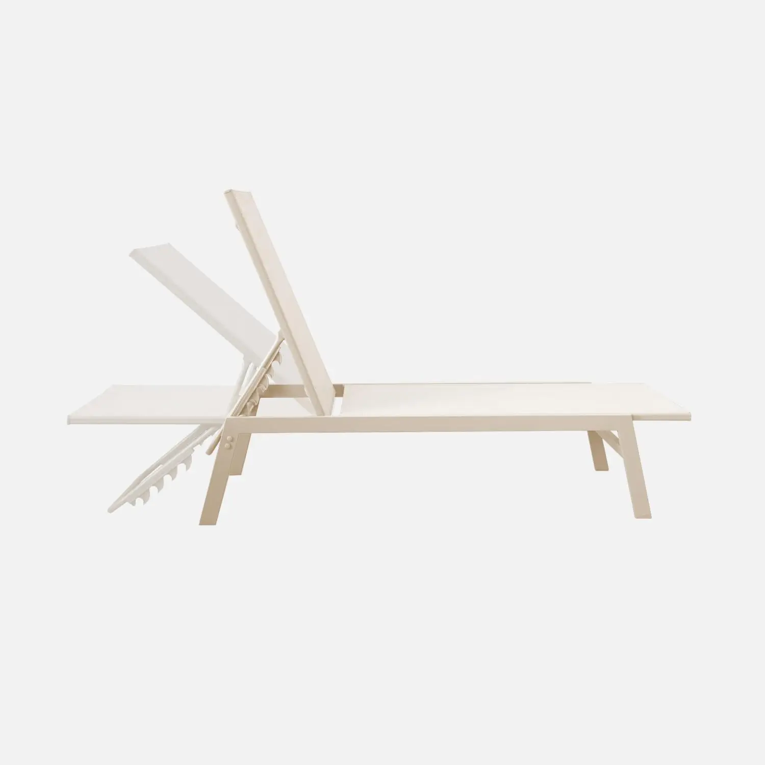 Transat acier multi positions (lot de 2)