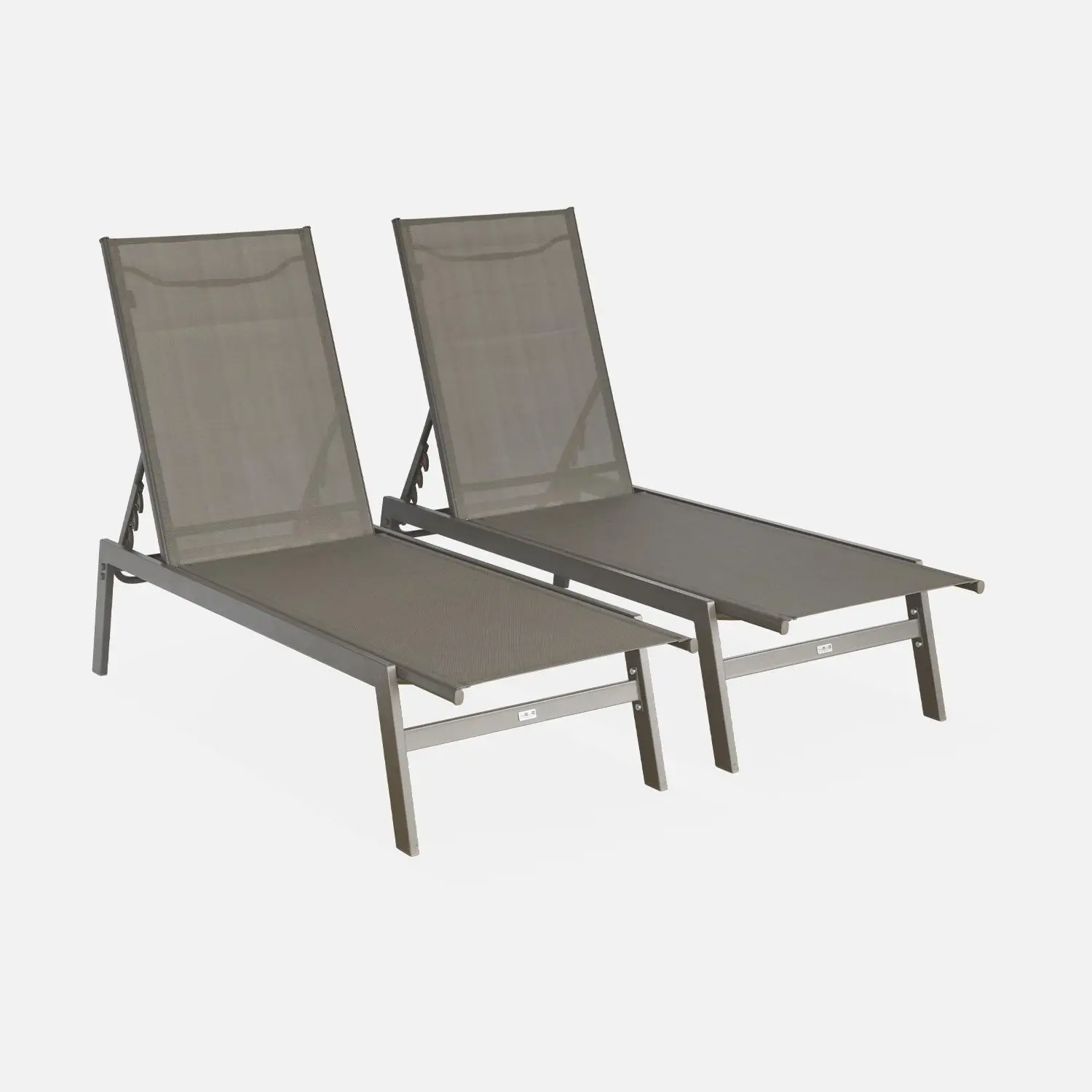 Transat acier multi positions (lot de 2)
