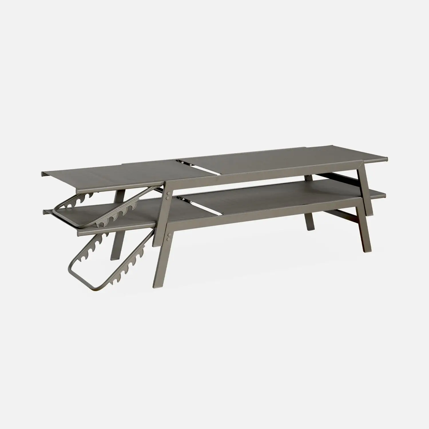 Transat acier multi positions (lot de 2)