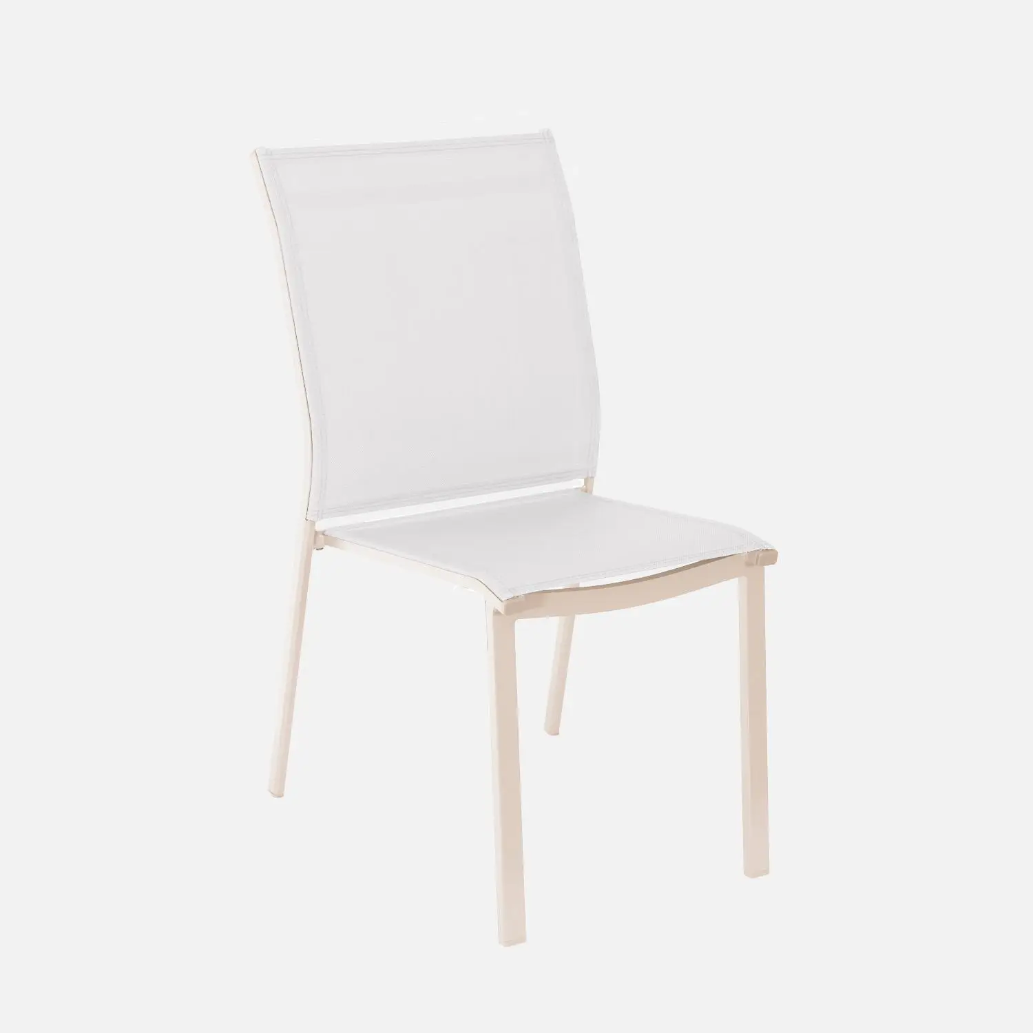 Chaise de jardin empilable aluminium (lot de 4)